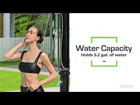 Charger la vidéo : Douche extérieure Bestway SolarFlow 5,2 gallons