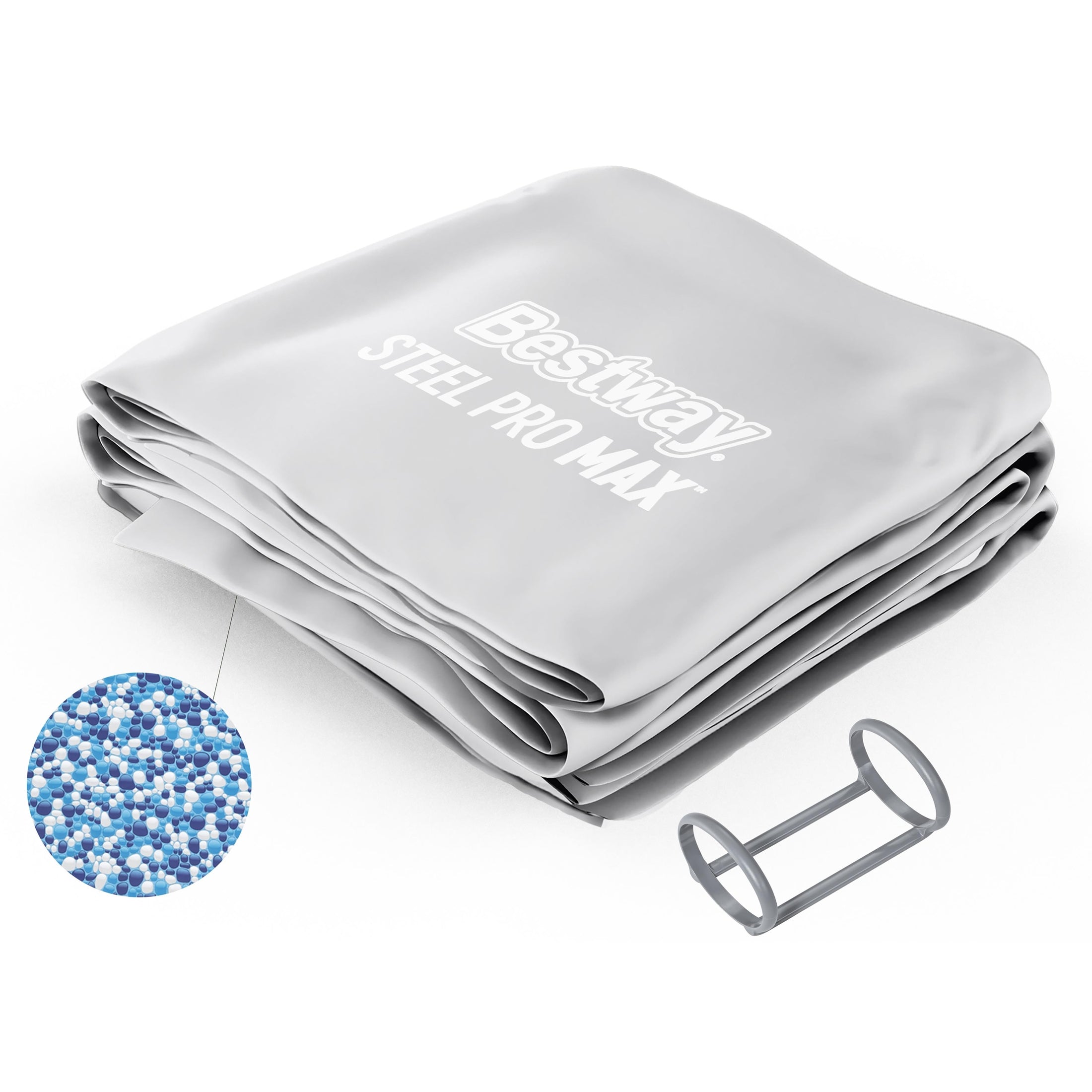 Steel Pro Max 24' x 52" Round Above Ground Pool Liner Replacement, Gray