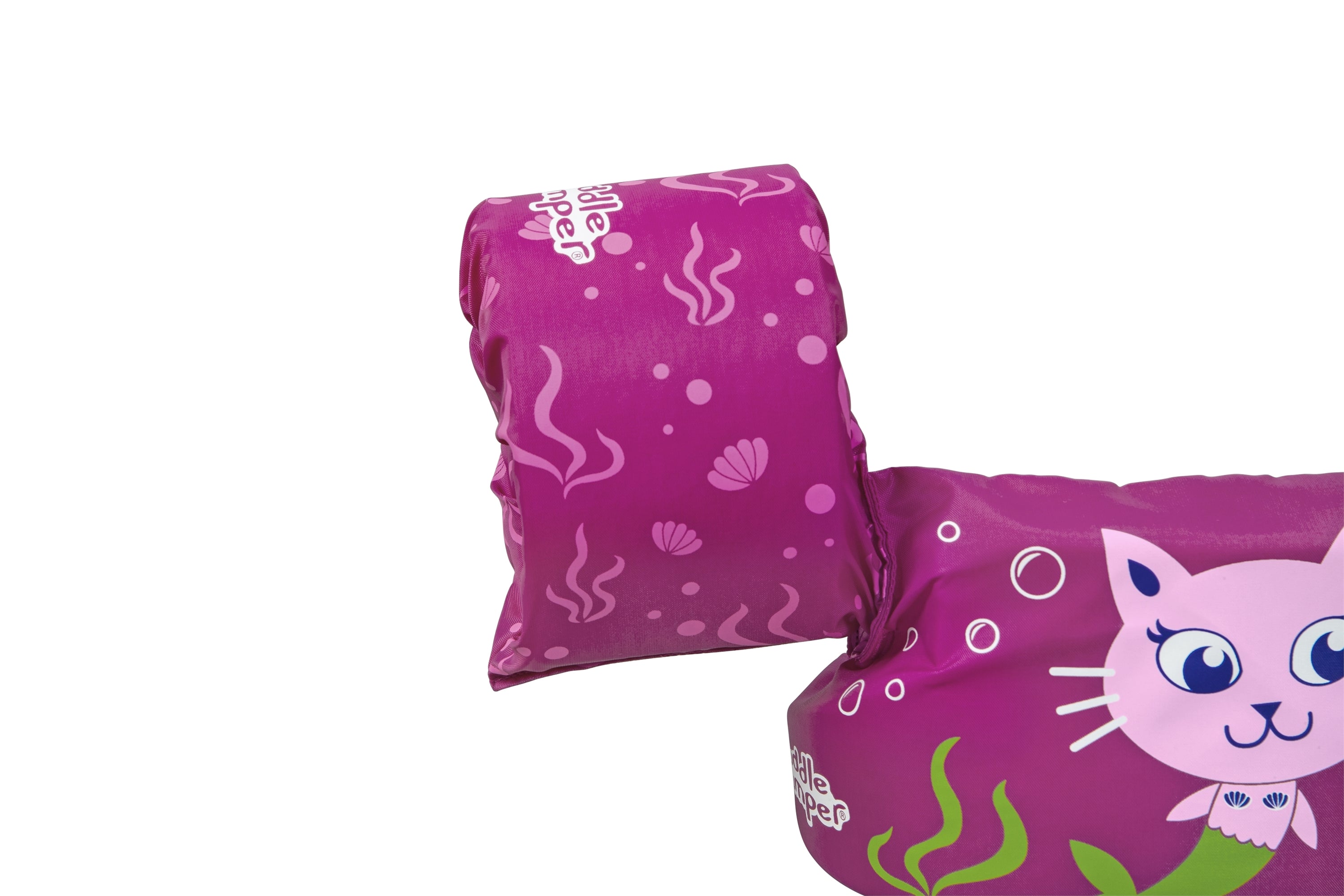 Gilet de sauvetage de luxe pour enfants Puddle Jumper en tissu violet avec brassards