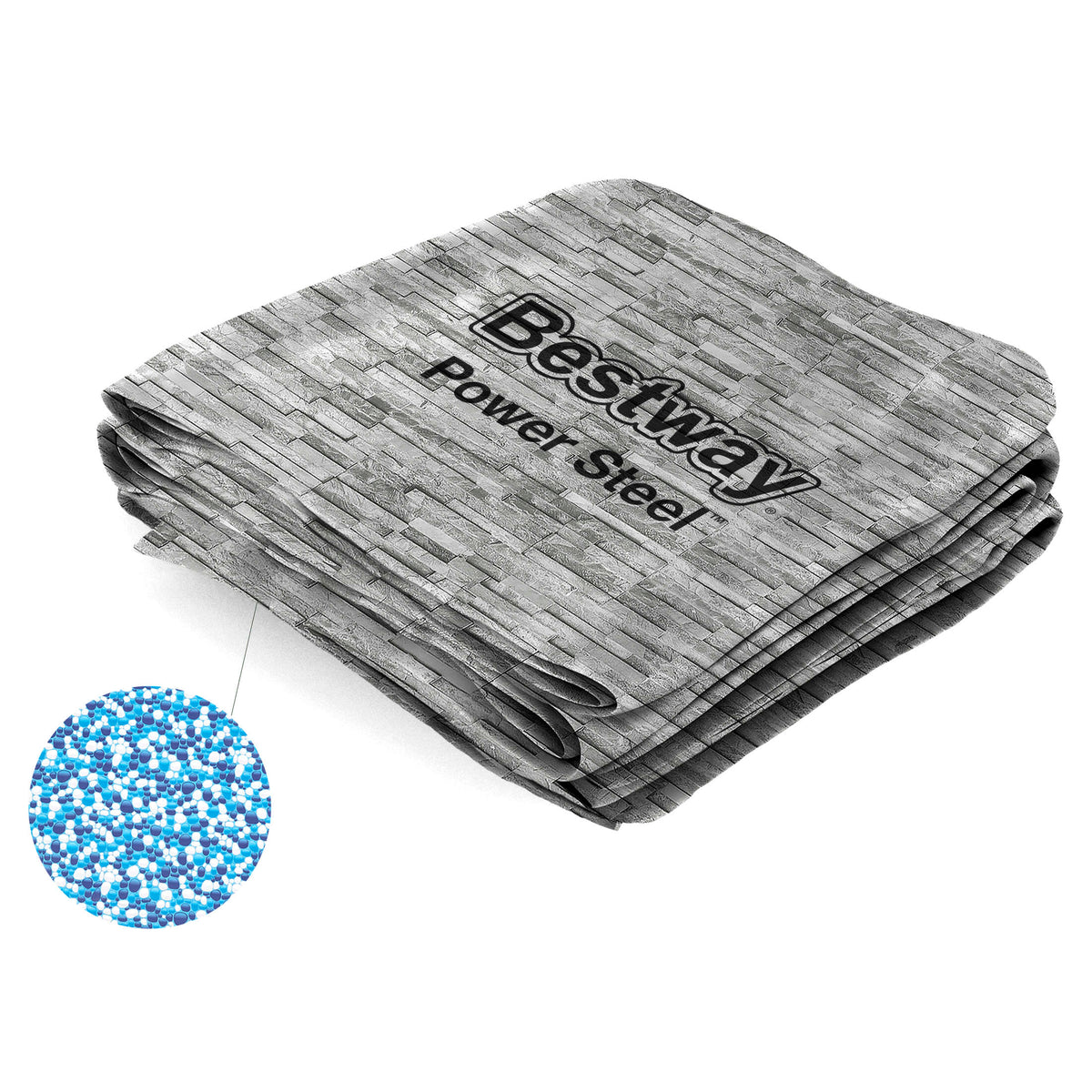 Power Steel 22' x 12' x 52" Oval Above Ground Pool Liner Replacement, Stacked Stone