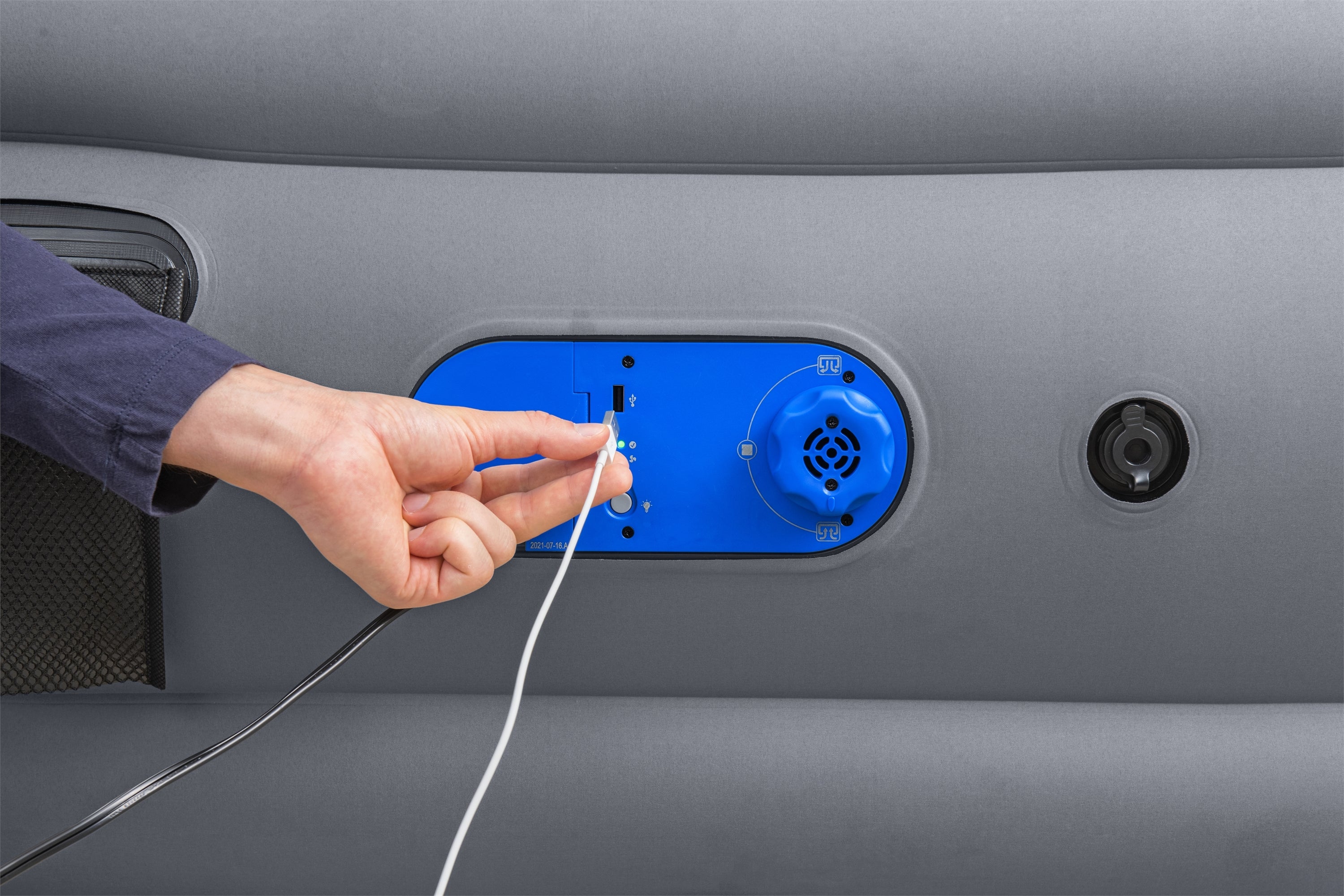 Matelas gonflable Bestway AlwayzAire Tough Guard Queen 20" avec double pompe intégrée et revêtement antimicrobien