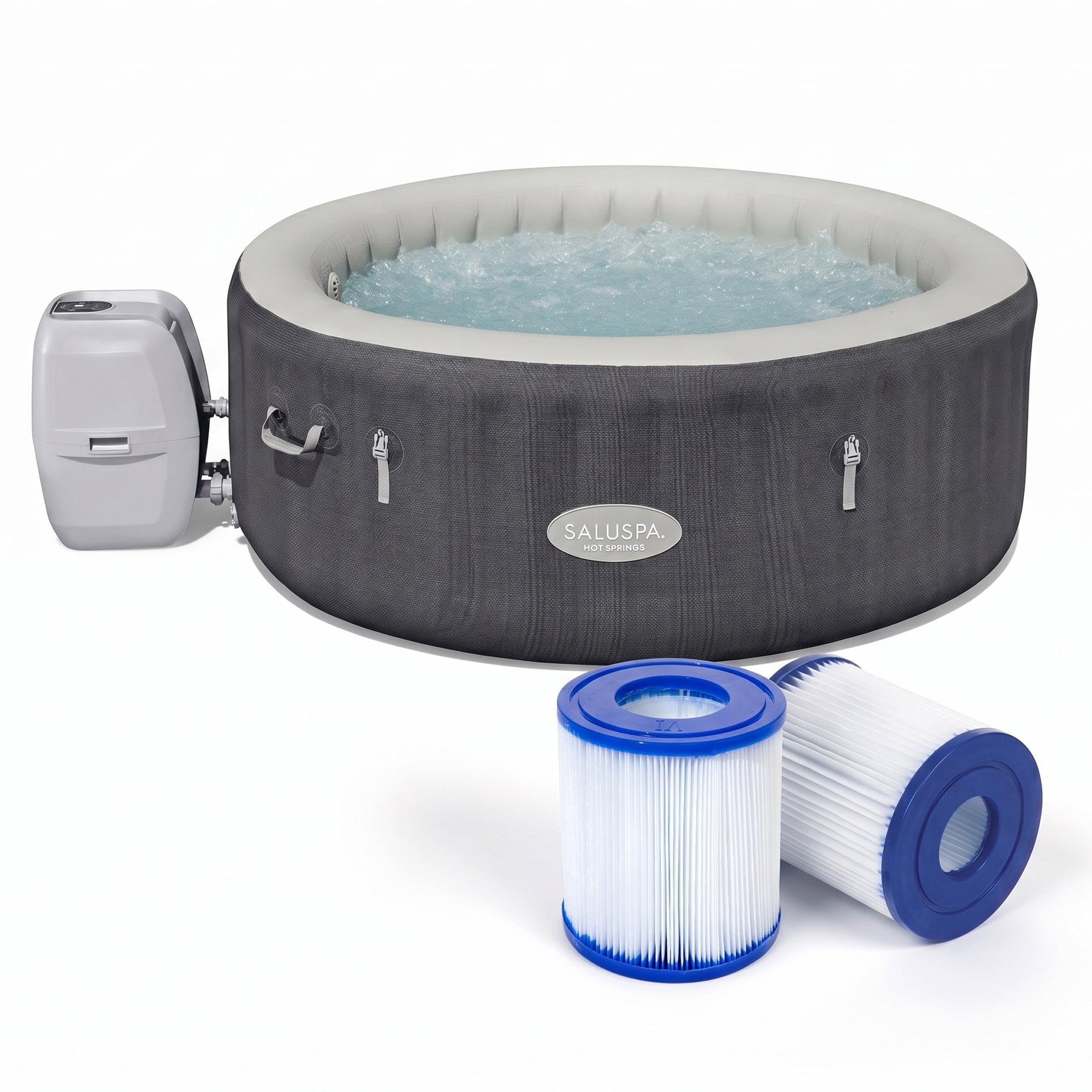 SaluSpa Hot Springs Inflatable Hot Tub with Filter Pack Bundle – Bestway®