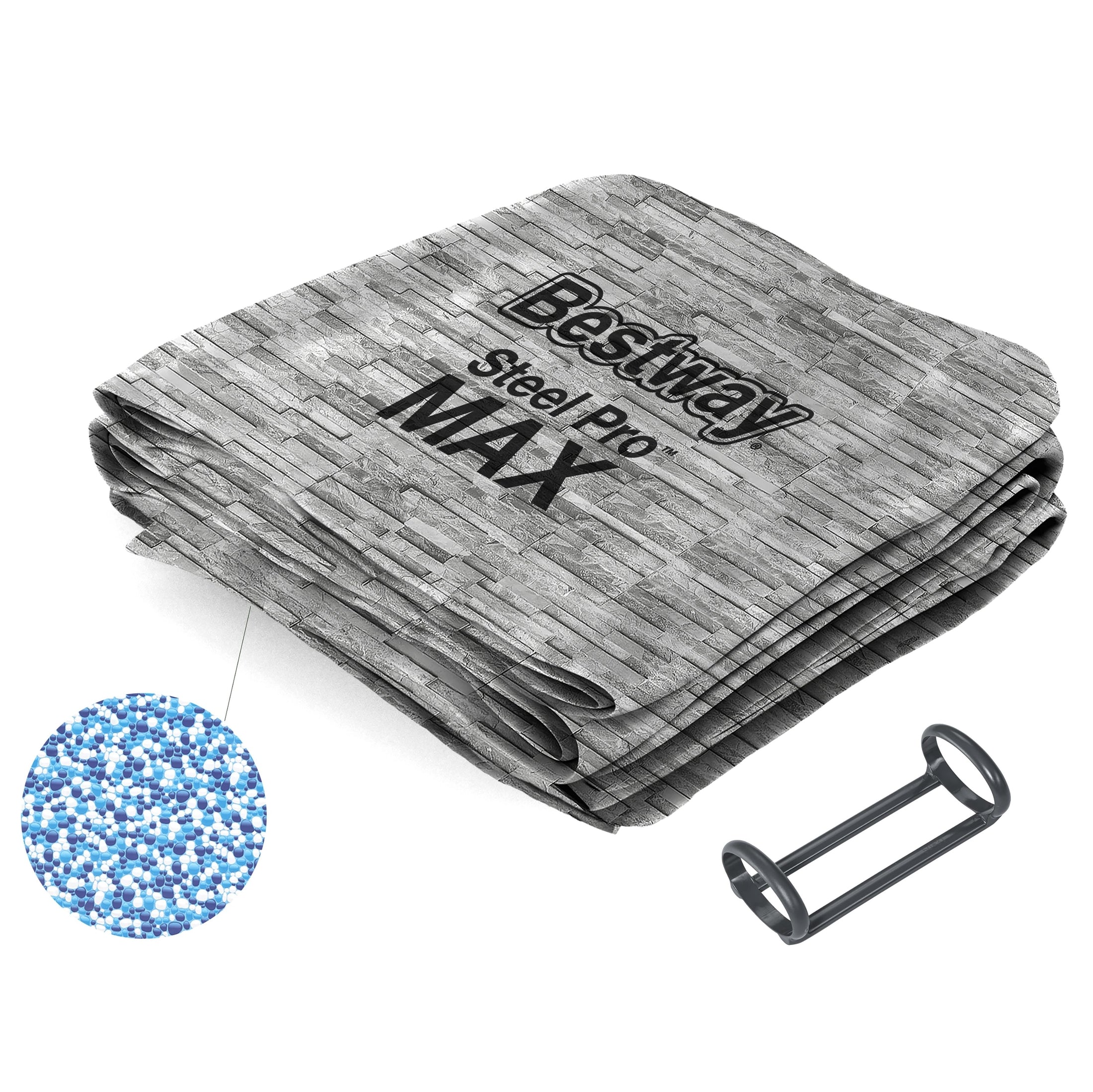 Steel Pro Max 14' x 48" Round Above Ground Pool Liner Replacement, Gray