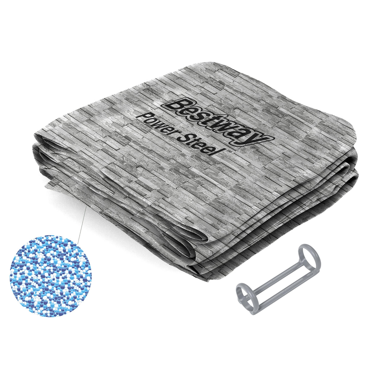 Power Steel 22' x 12' x 52" Oval Above Ground Pool Liner Replacement, Stacked Stone