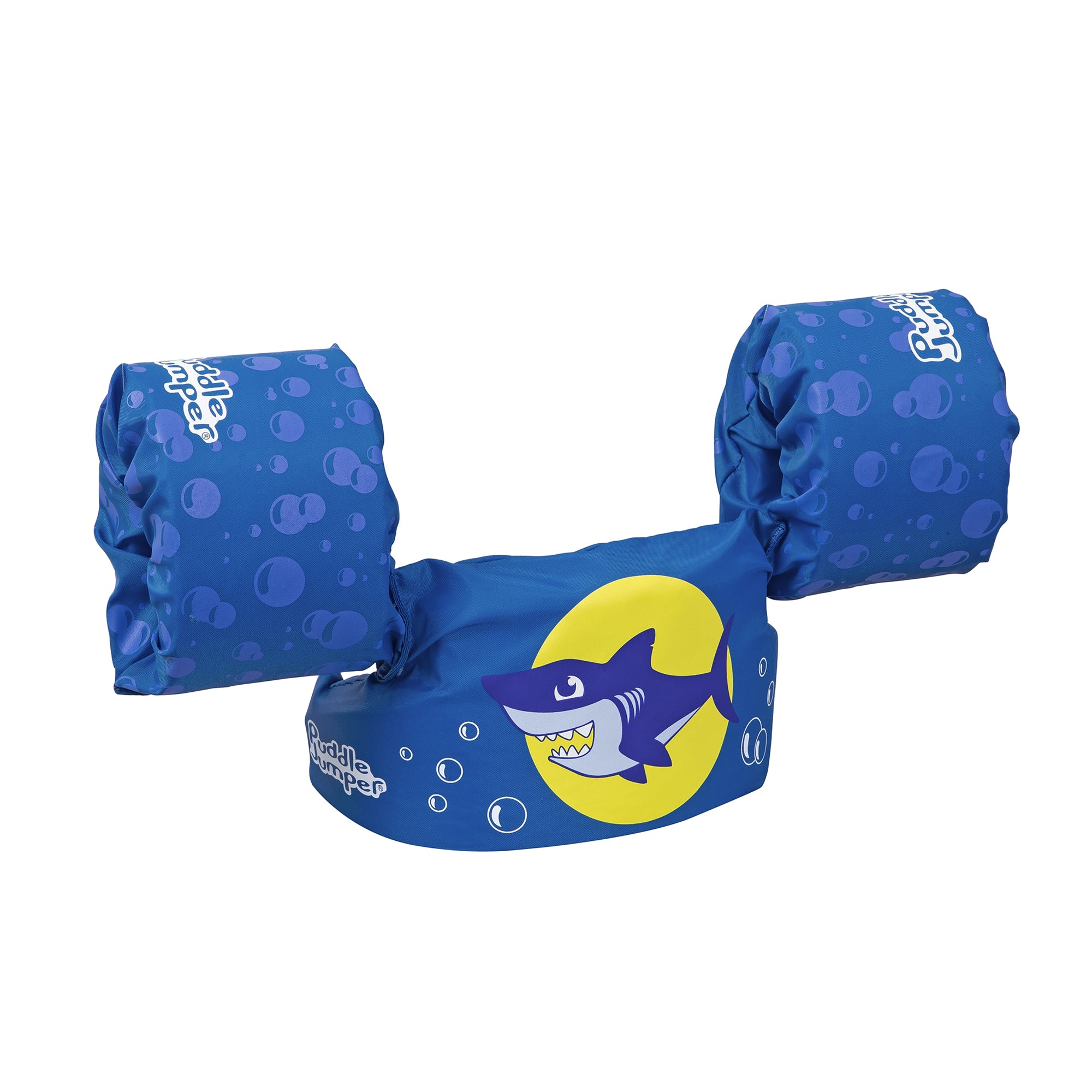 Gilet de sauvetage enfant en tissu bleu Puddle Jumper avec brassards