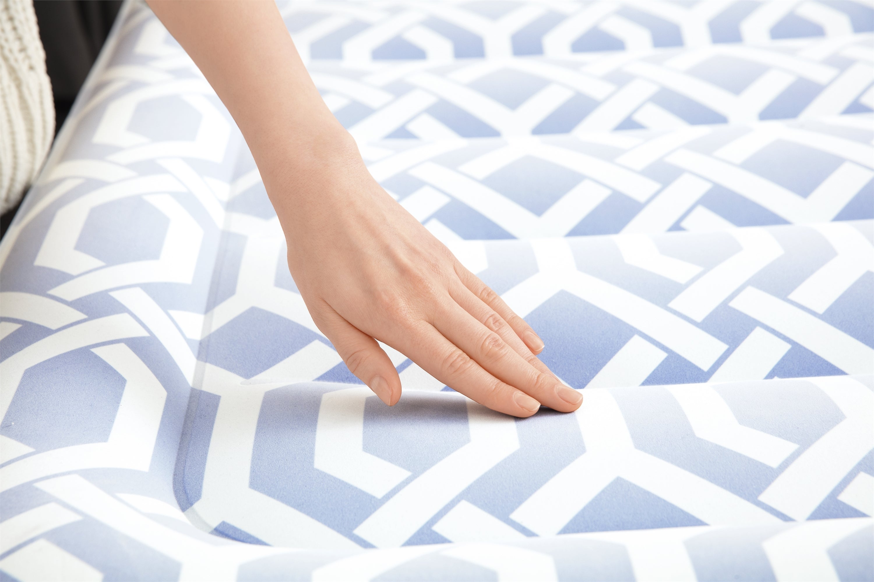 Bestway Tritech Fashion Flock Air Mattress Queen 20” with Built-in AC Pump and Antimicrobial Coating