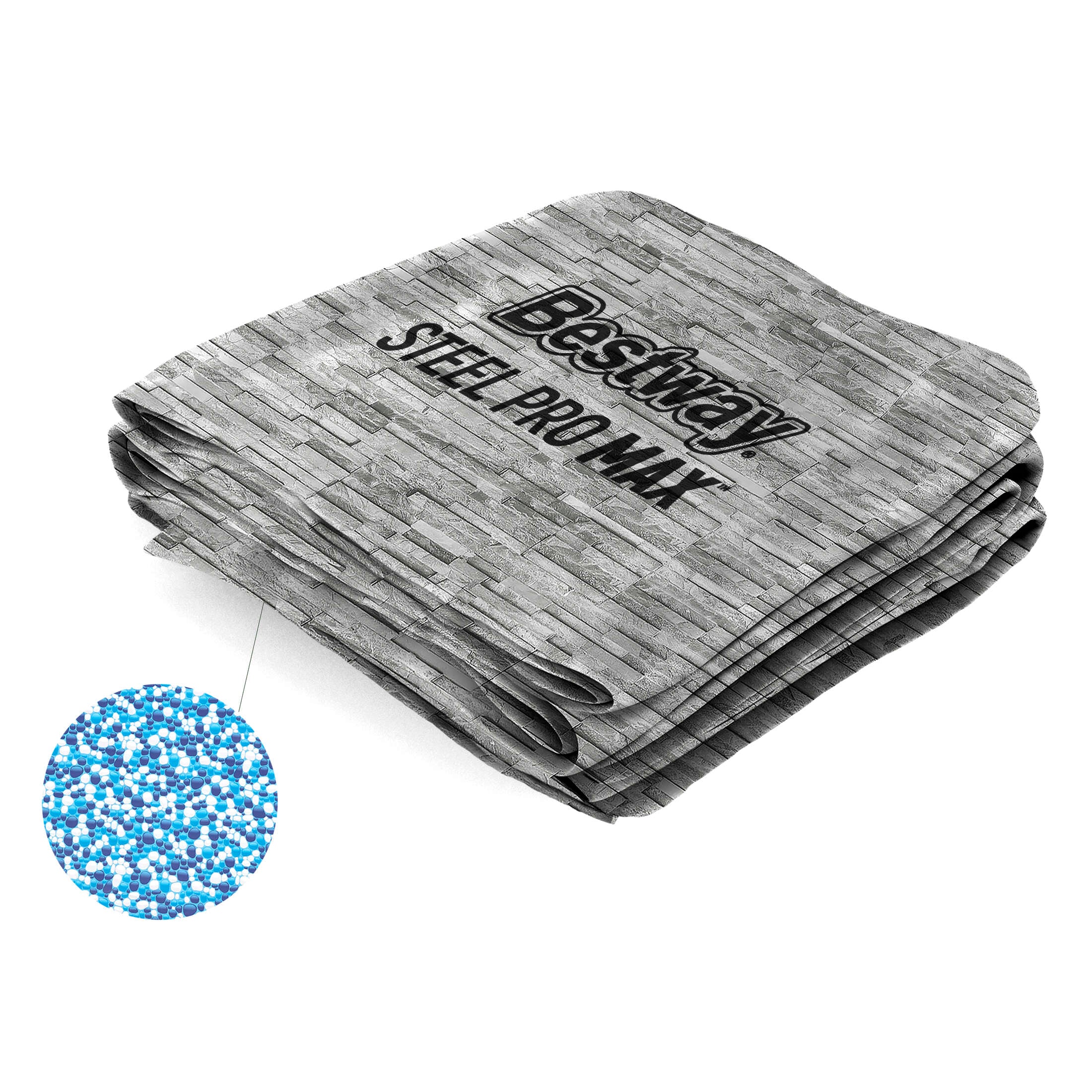 Steel Pro MAX 18' x 9' x 48" Oval Above Ground Pool Liner Replacement, Gray