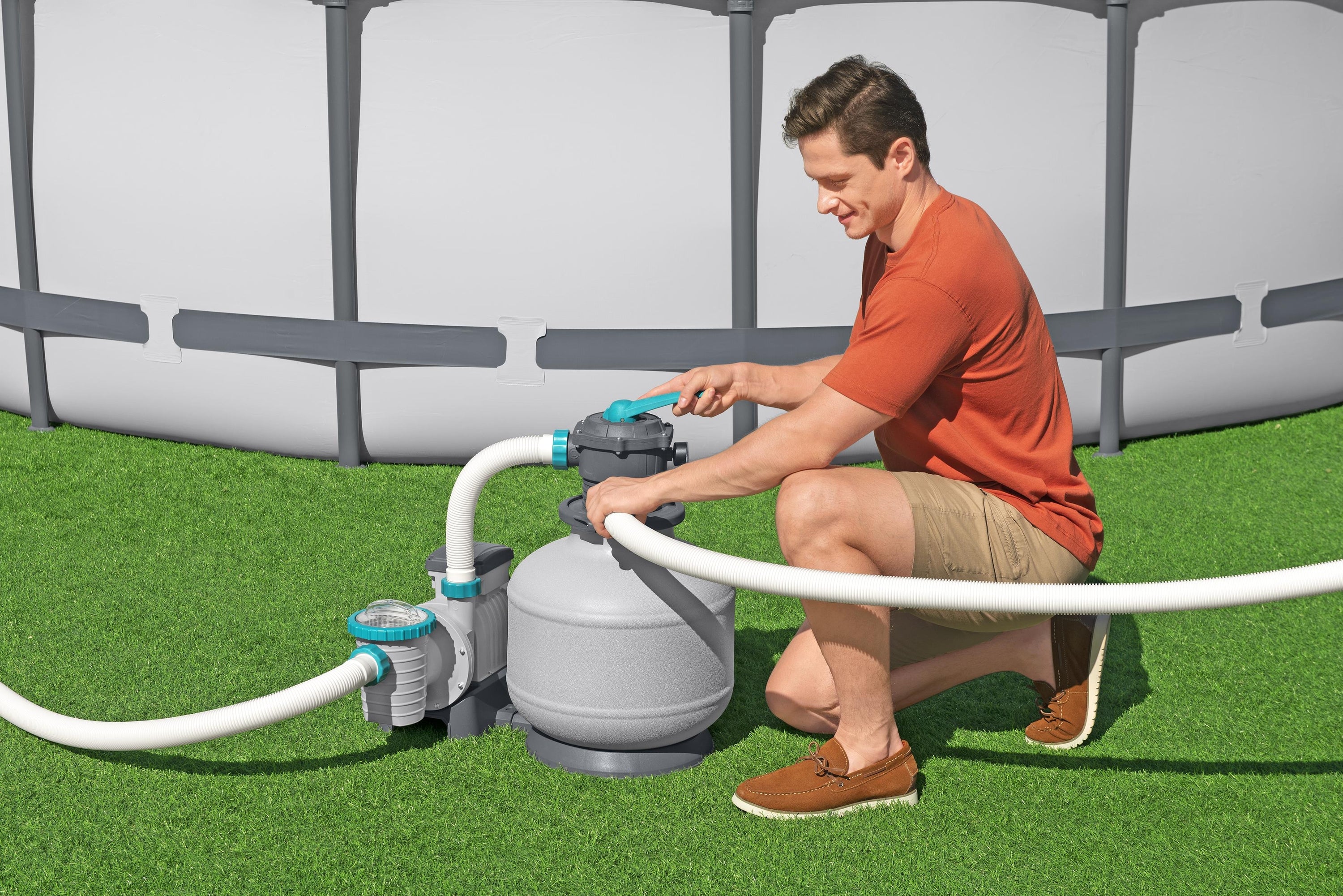 Bestway 3,000 gal. Above Ground Pool Sand Filter Pump