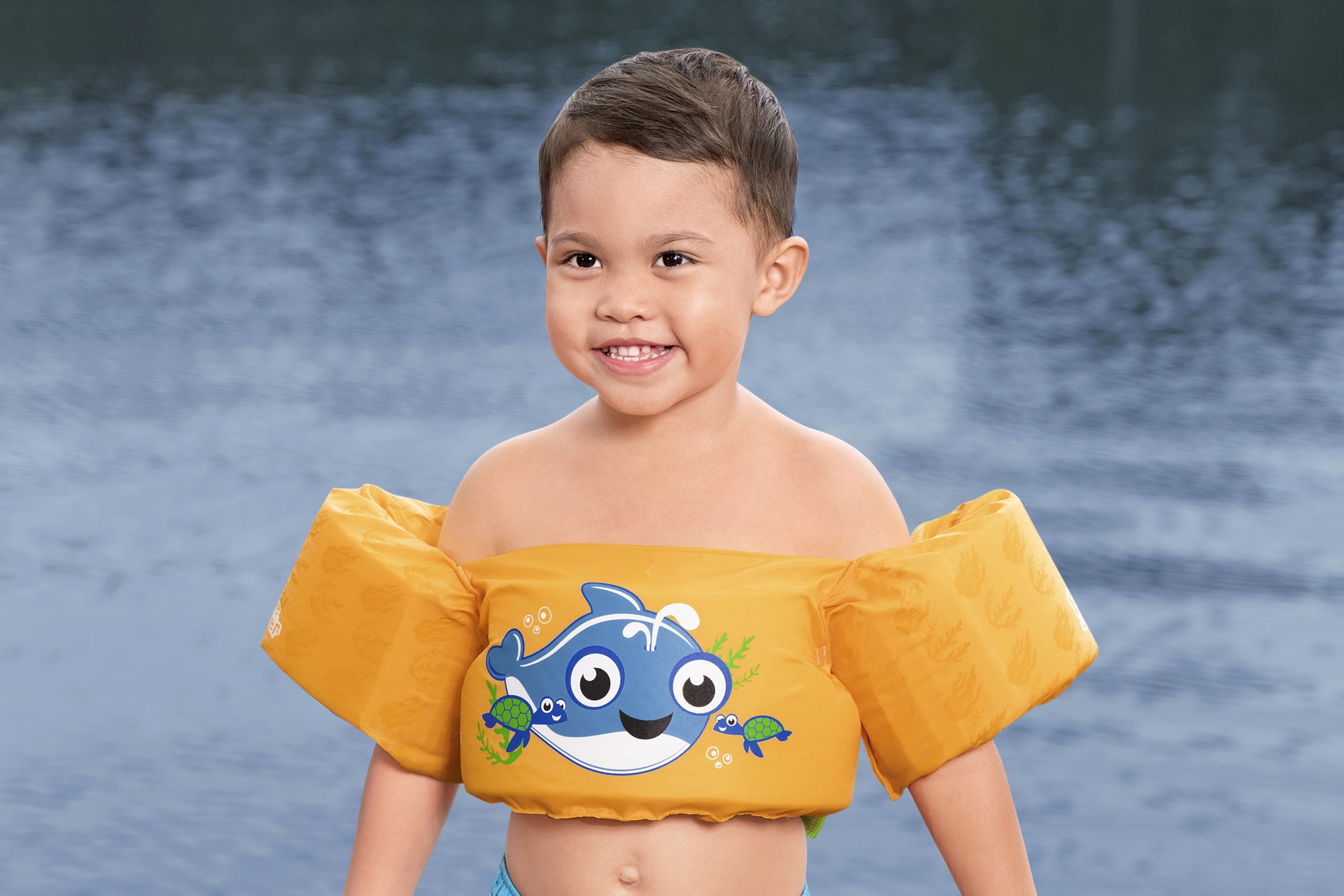 Gilet de sauvetage enfant en tissu Puddle Jumper avec brassards