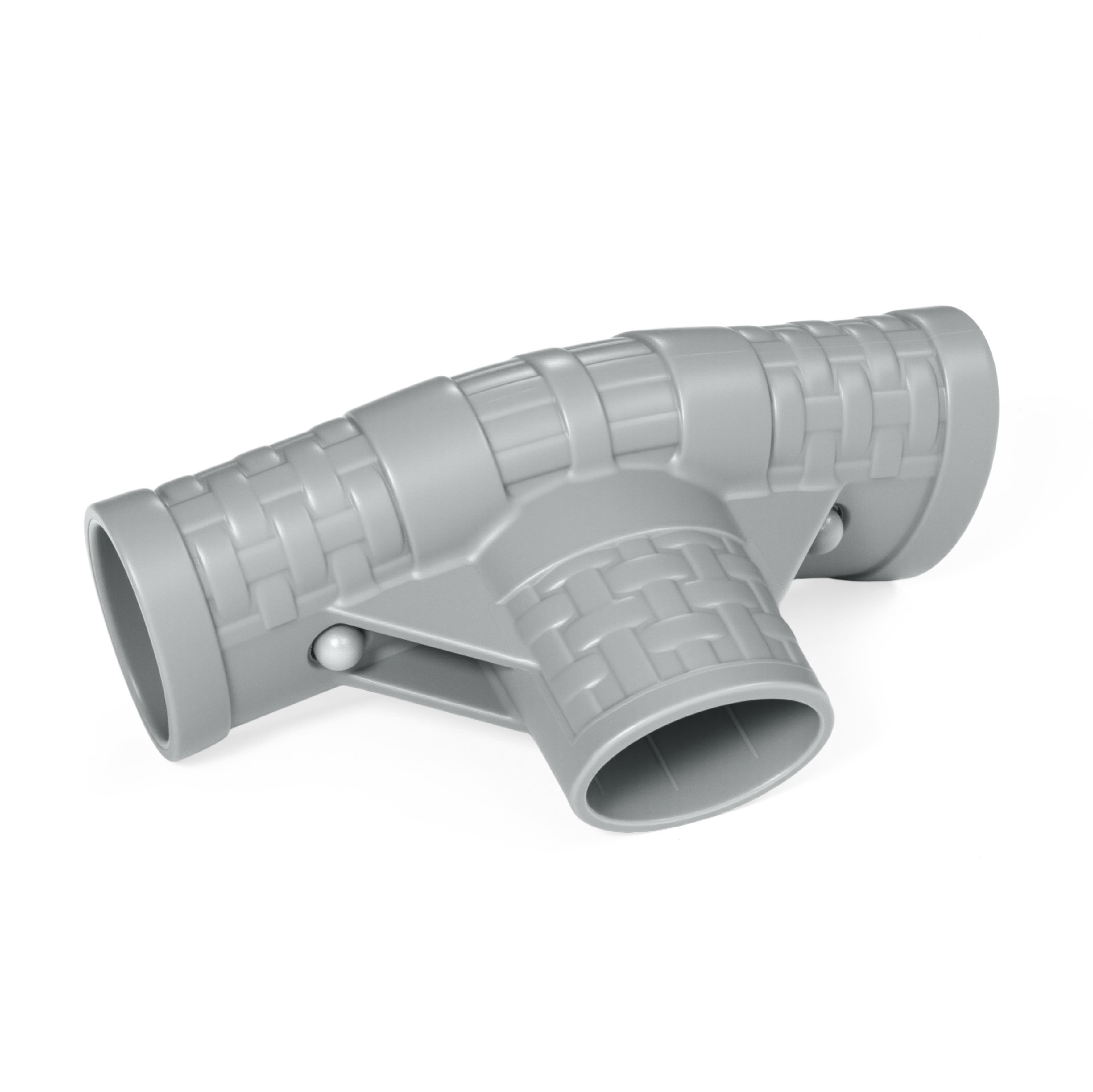 Power Steel and Steel Pro MAX Round Above Ground Pool T-Connector Replacement, Light Gray