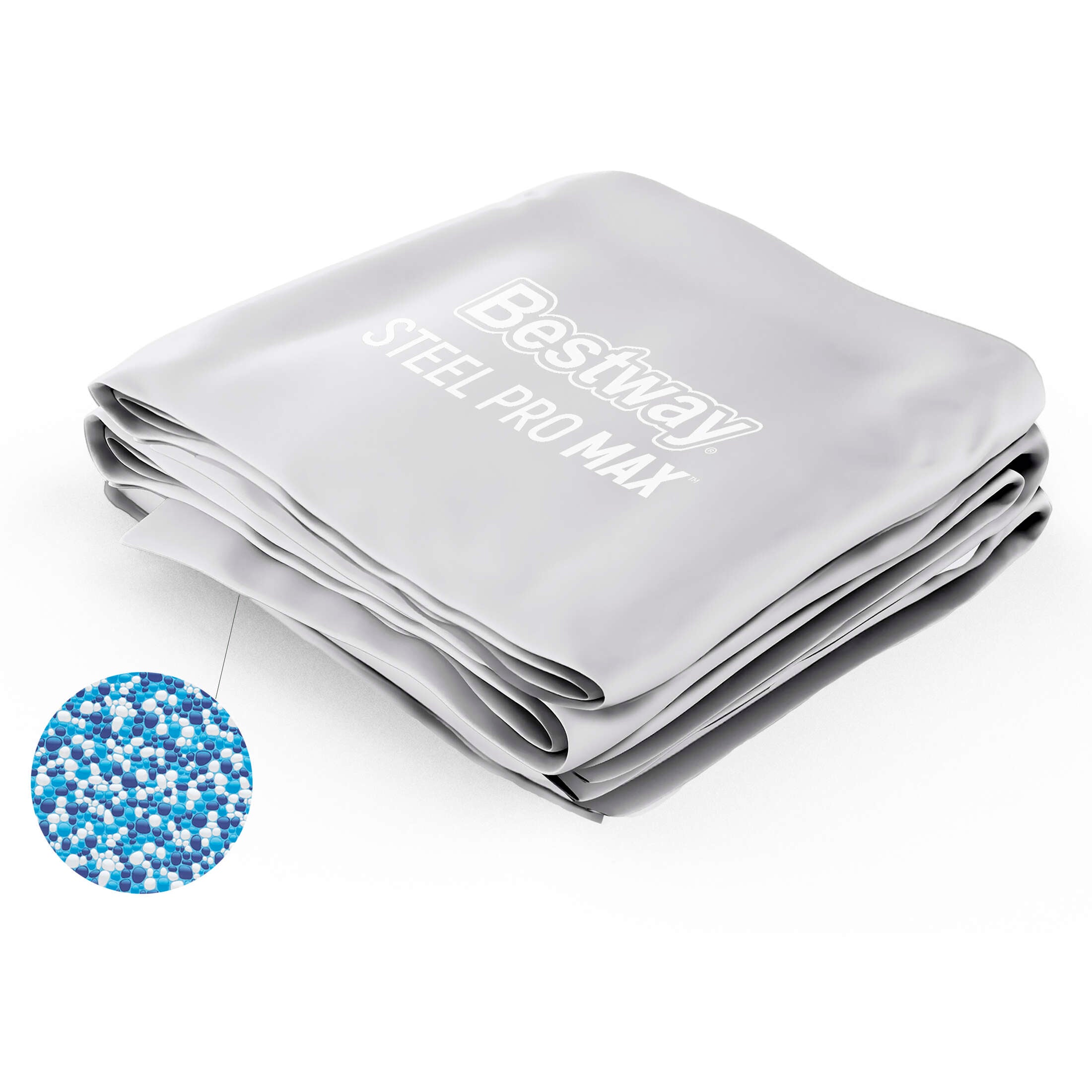Steel Pro Max 24' x 52" Round Above Ground Pool Liner Replacement, Gray