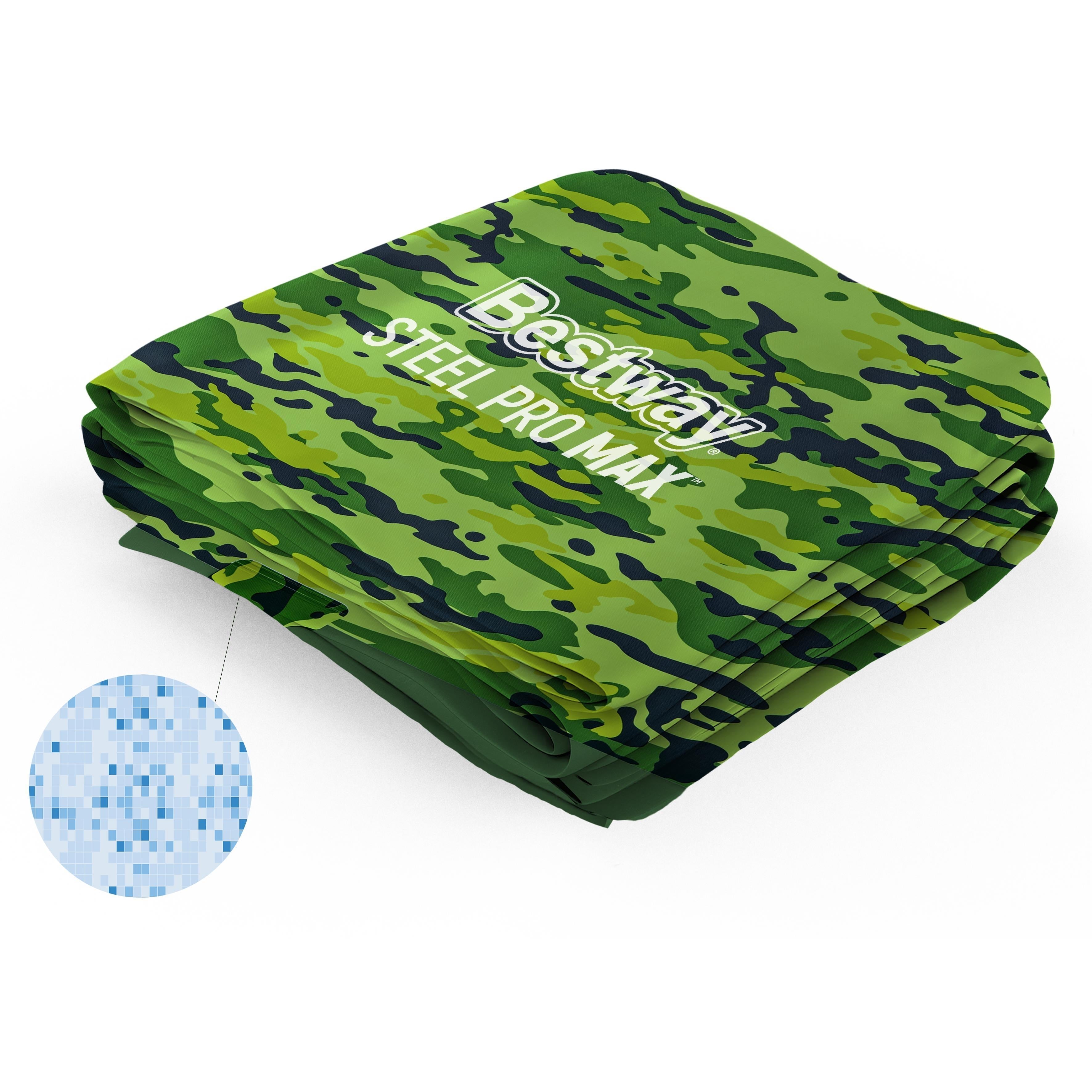 Steel Pro MAX 14' x 48" Round Above Ground Pool Liner Replacement, Camo Print