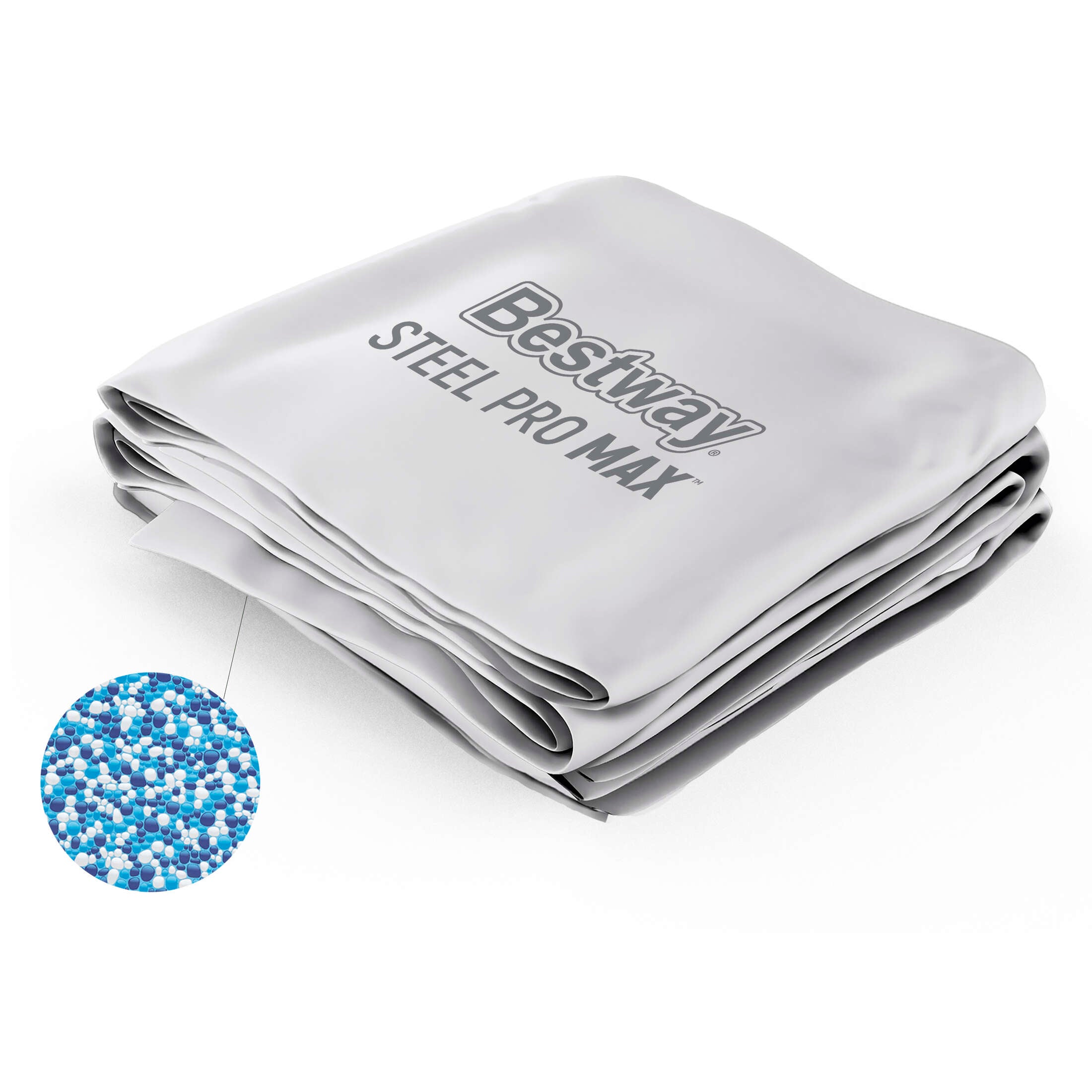 Steel Pro Max 16' x 48" Round Above Ground Pool Liner Replacement, Gray