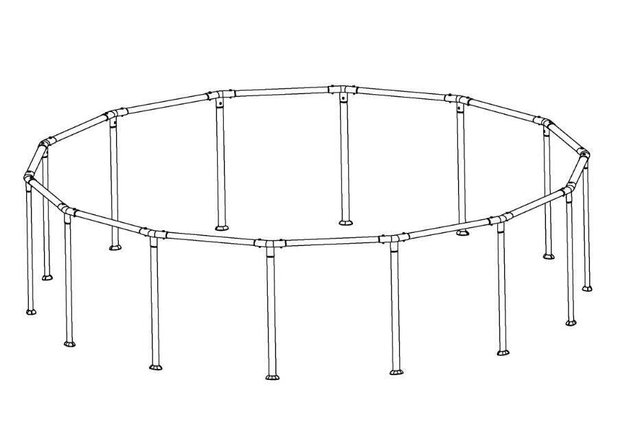 15' x 42" Steel Pro MAX Pools Half Frame Set