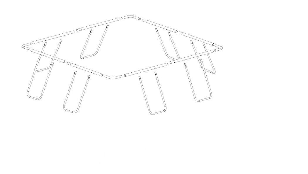 Half Frame for 111" x 77" x 33" Rectangular Pool