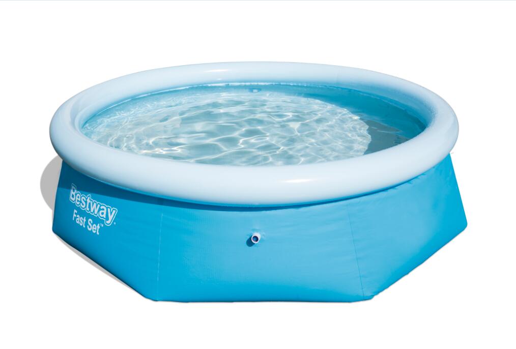 Fast Set 8' x 26" Round Above Ground Pool Liner Replacement, Blue