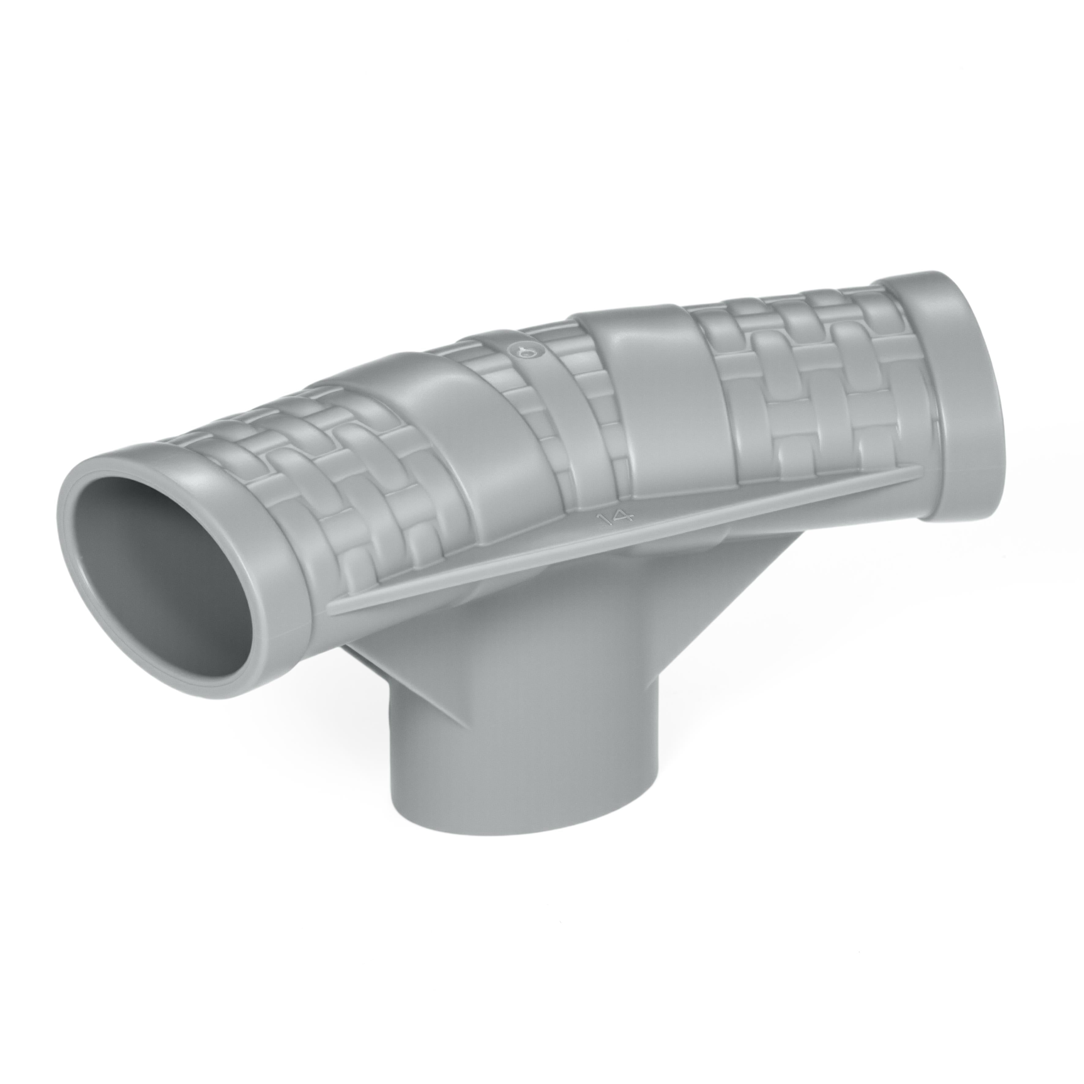 Power Steel and Steel Pro MAX Round Above Ground Pool T-Connector Replacement, Light Gray