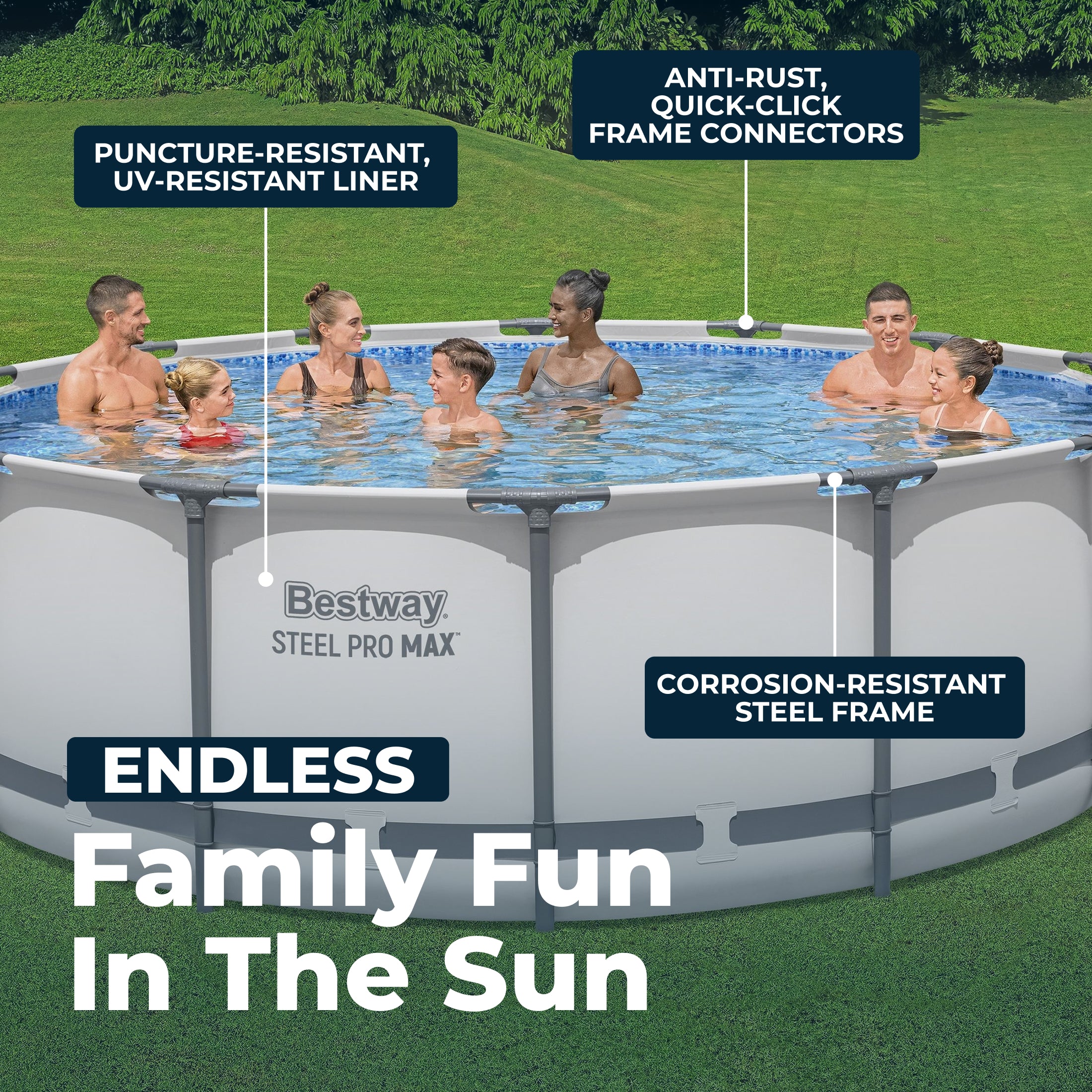Bestway Steel Pro MAX 14' x 48" Above Ground Pool Set Round