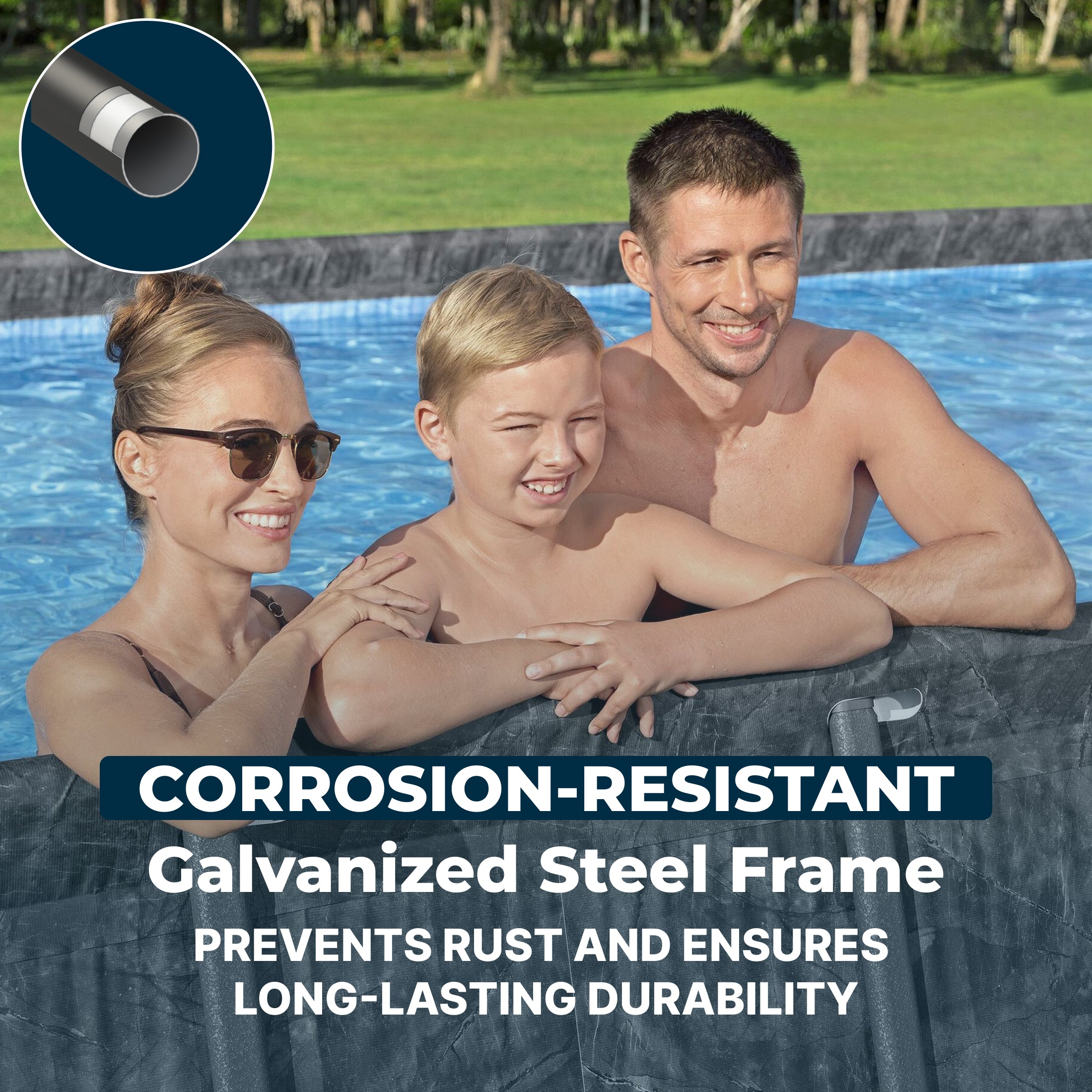 Bestway APX 365 24' x 12' x 52" Rectangle Above Ground Pool Set