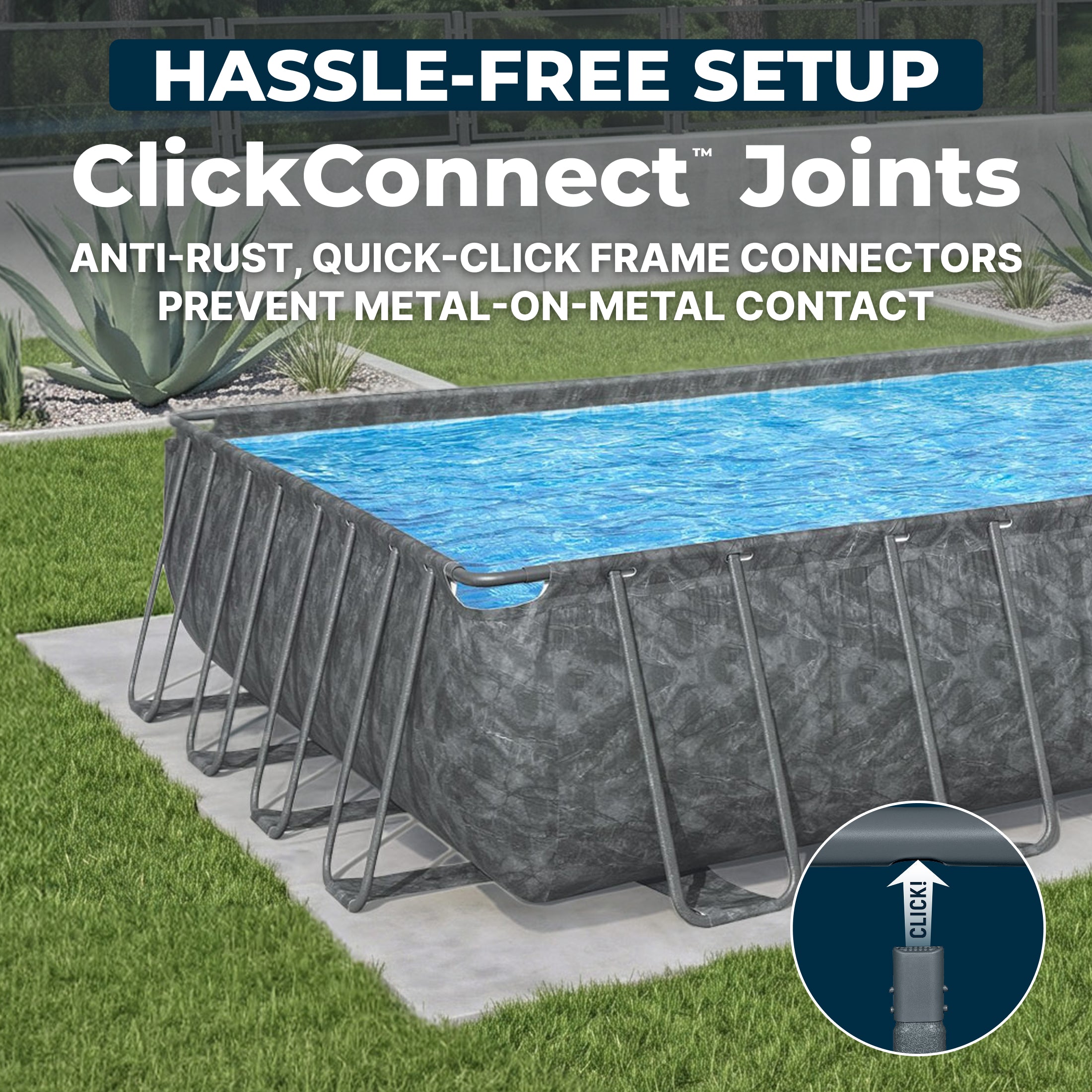 Bestway APX 365 31'4" x 16' x 52" Rectangle Above Ground Pool Set