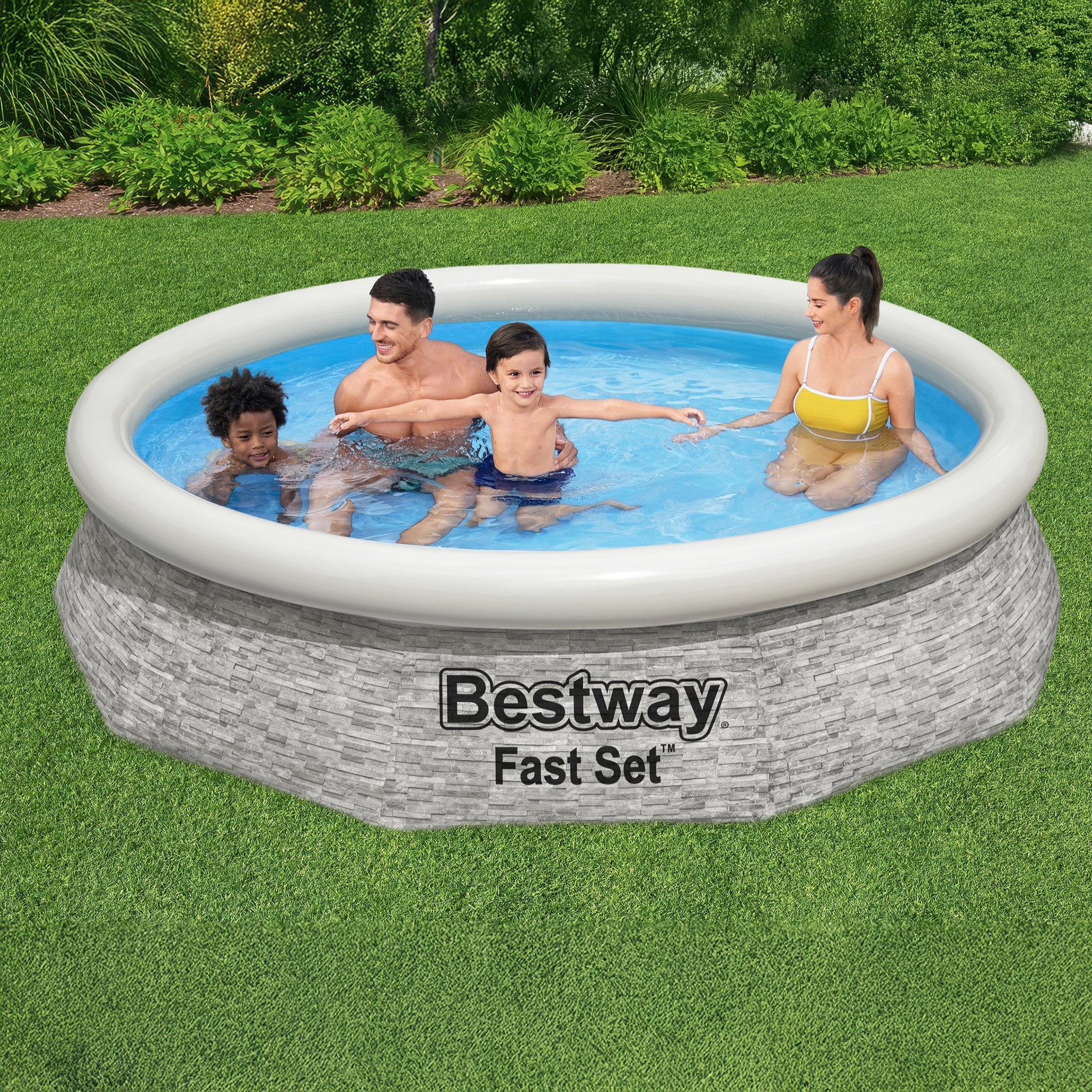 Bestway Fast Set 10’ x 26” Round Inflatable Pool Set