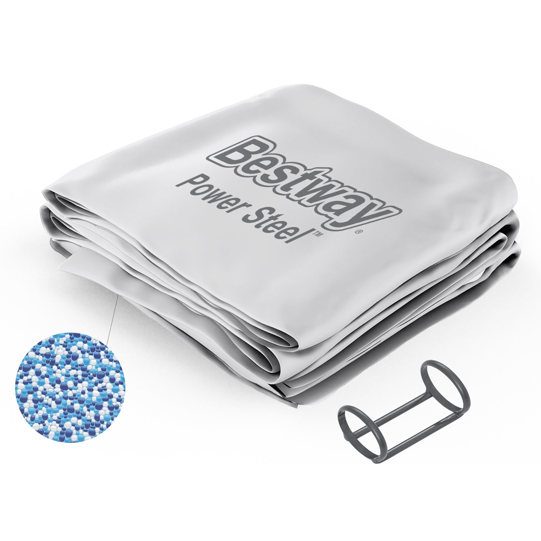Power Steel 14' x 42" Round Above Ground Pool Liner Replacement, Gray
