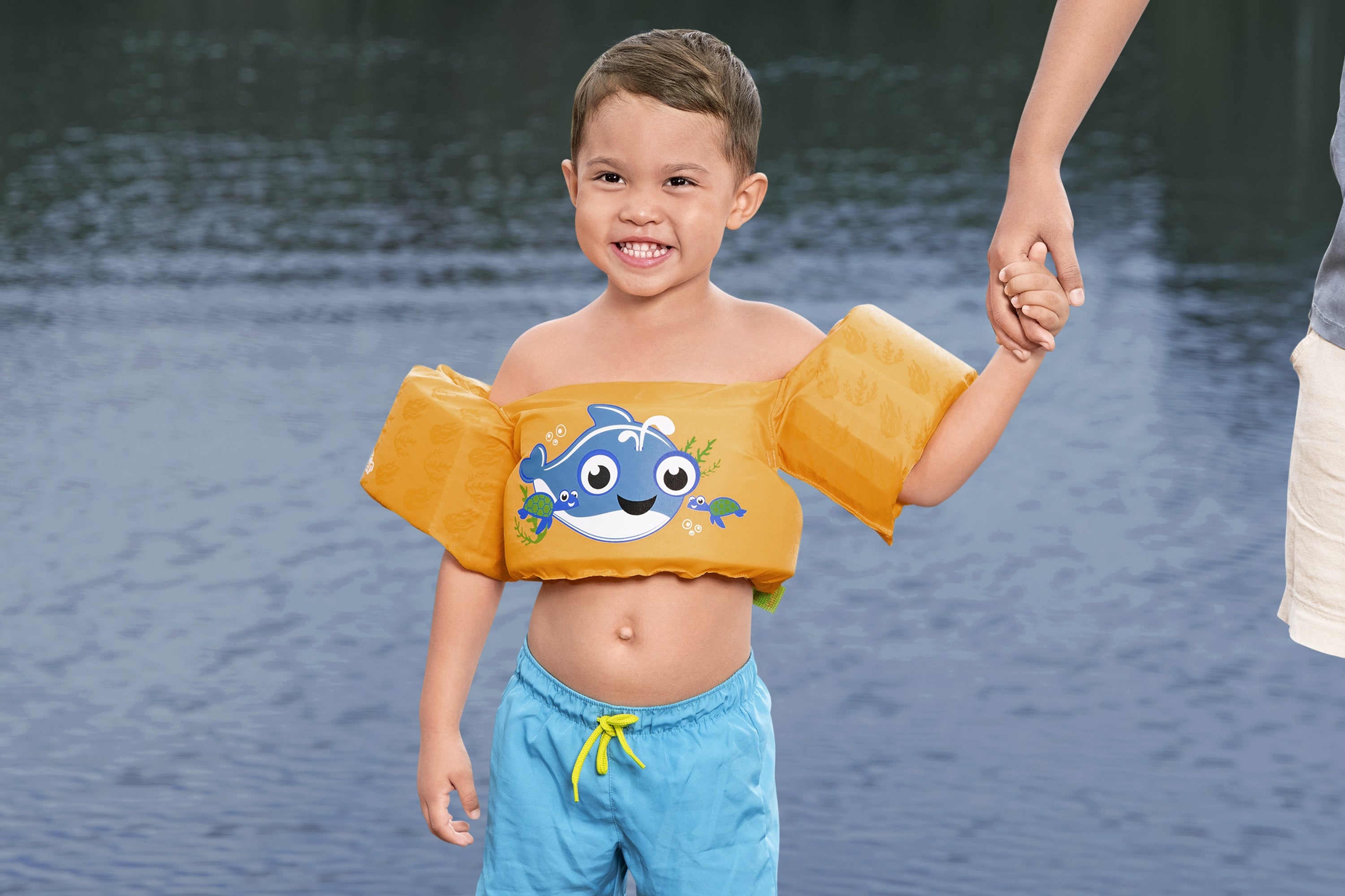 Gilet de sauvetage enfant en tissu Puddle Jumper avec brassards