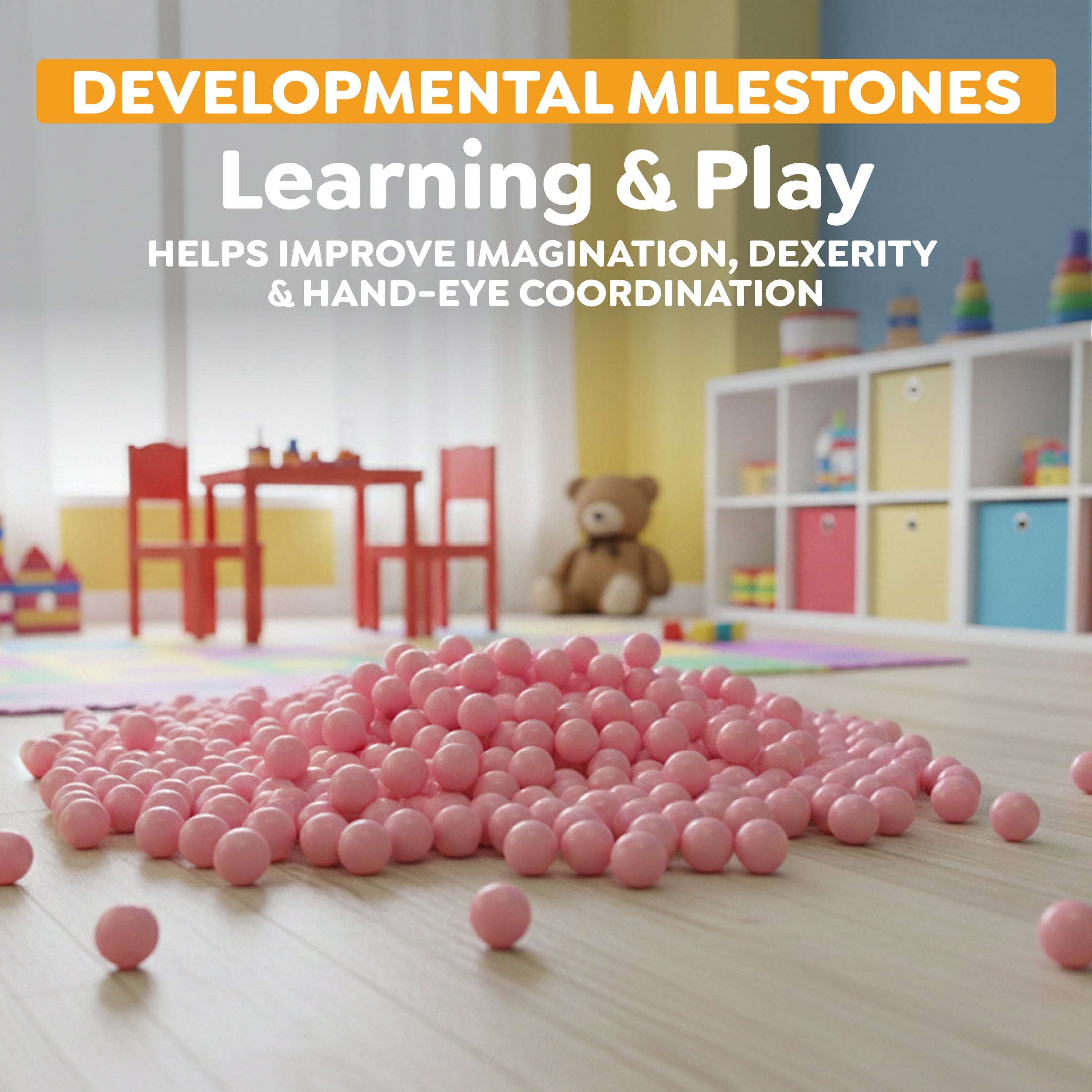 Bestway 250 Play Balls, Light Pink