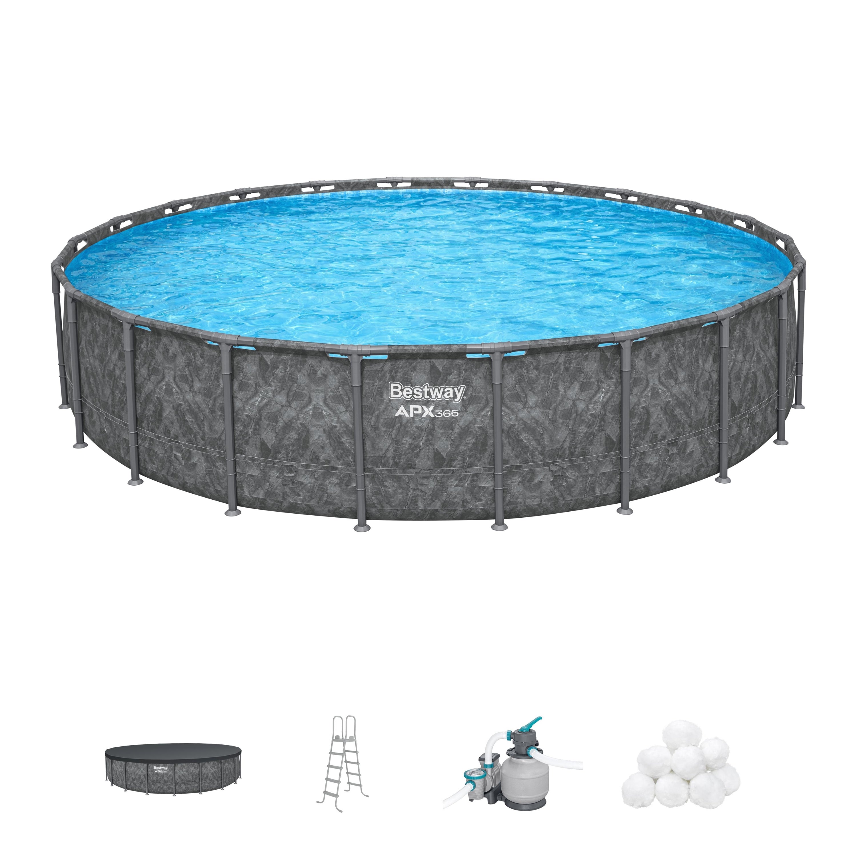 Bestway APX 365 22' x 52" Round Above Ground Pool Set