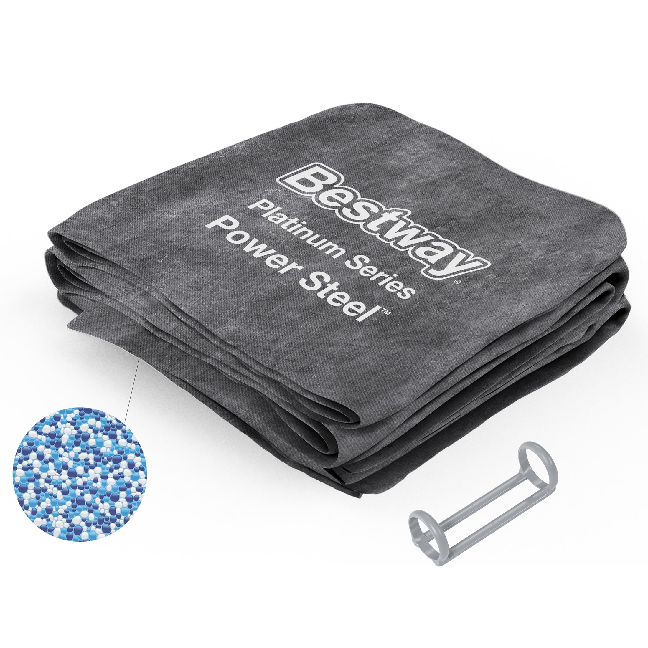 Power Steel Platinum Series 20' x 12' x 48" Oval Above Ground Pool Liner Replacement, Gray