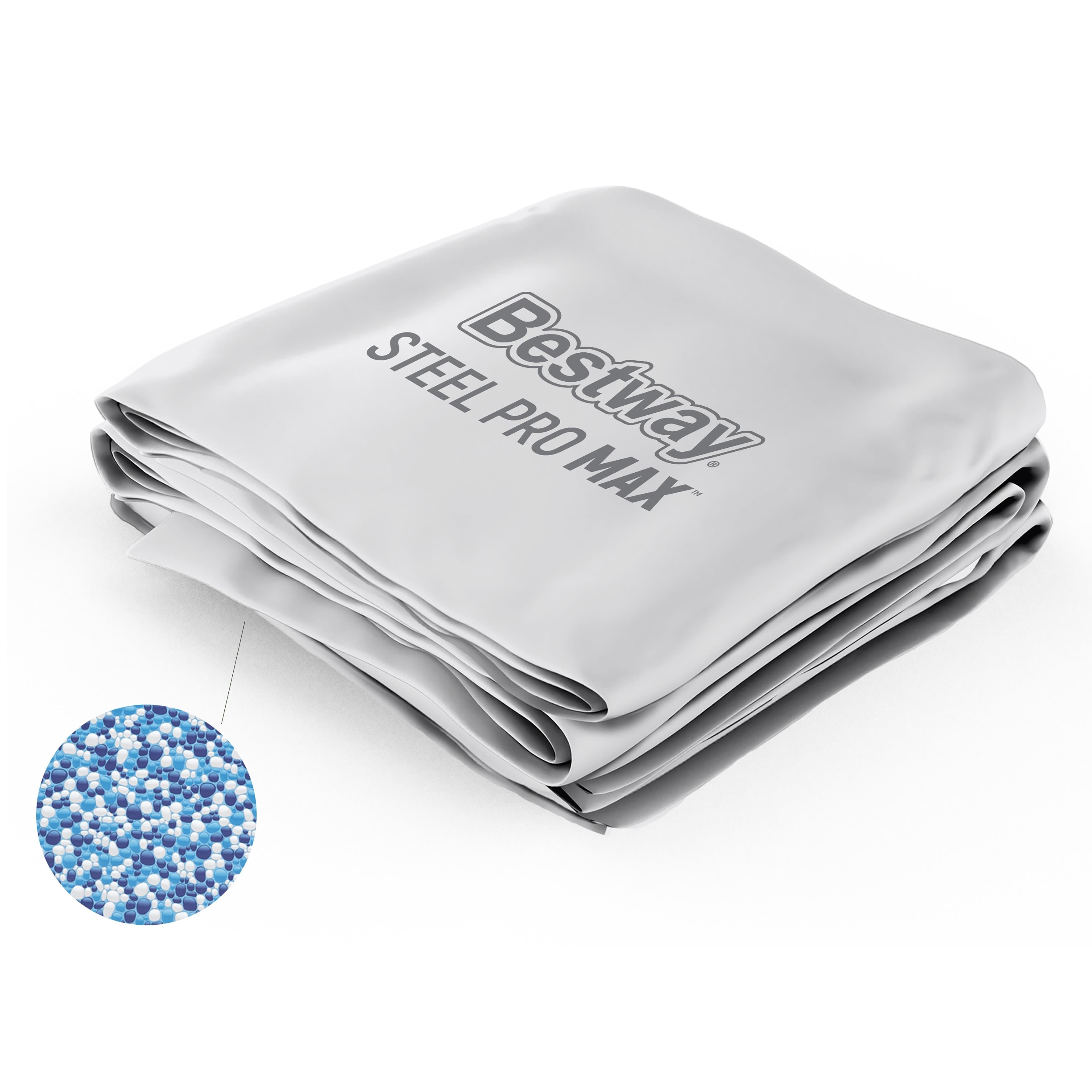 Steel Pro MAX 14' x 42" Round Above Ground Pool Liner Replacement, Gray