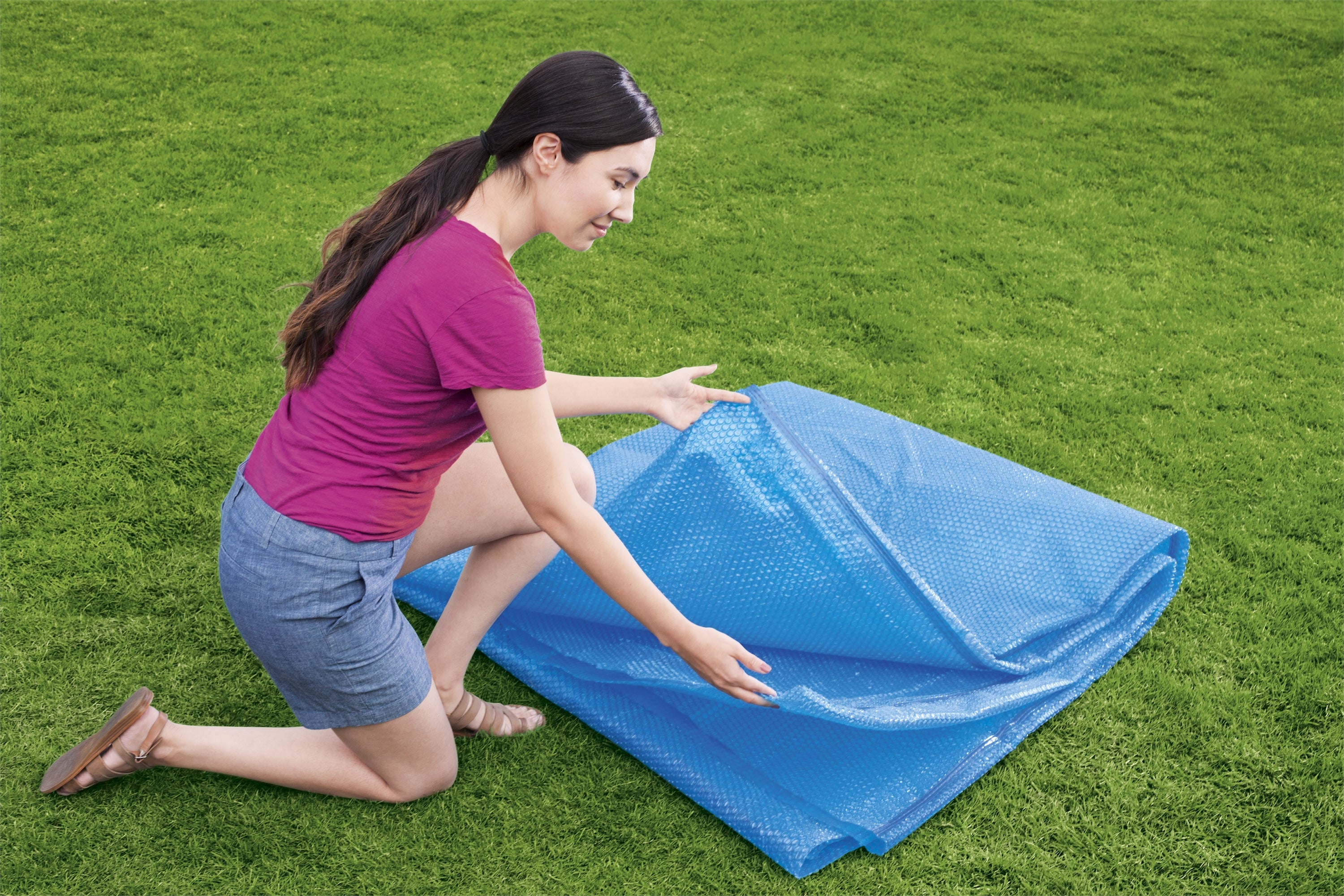 Couverture solaire ronde Bestway pour piscines hors sol de 18 pieds