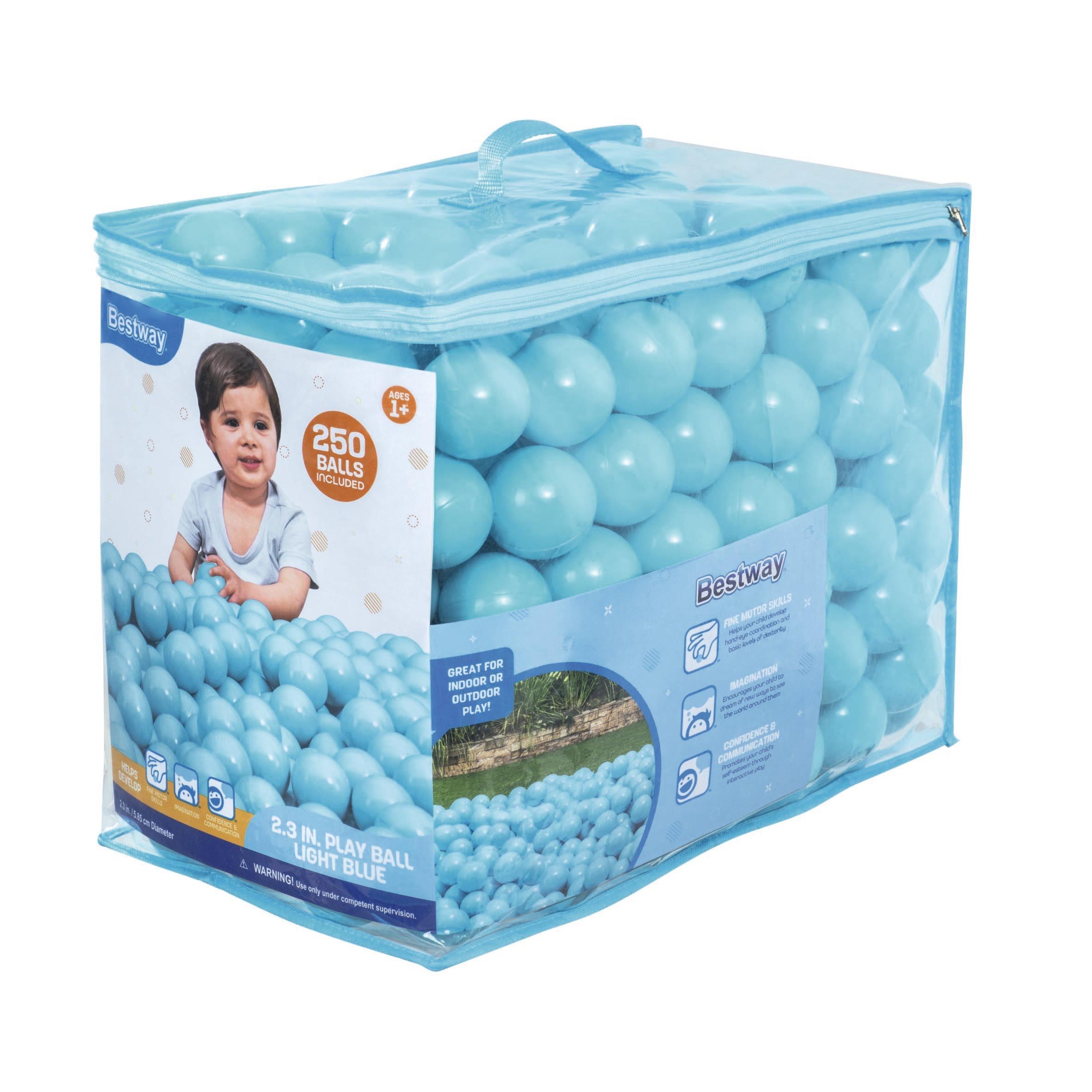 Bestway 250 Play Balls, Light Blue