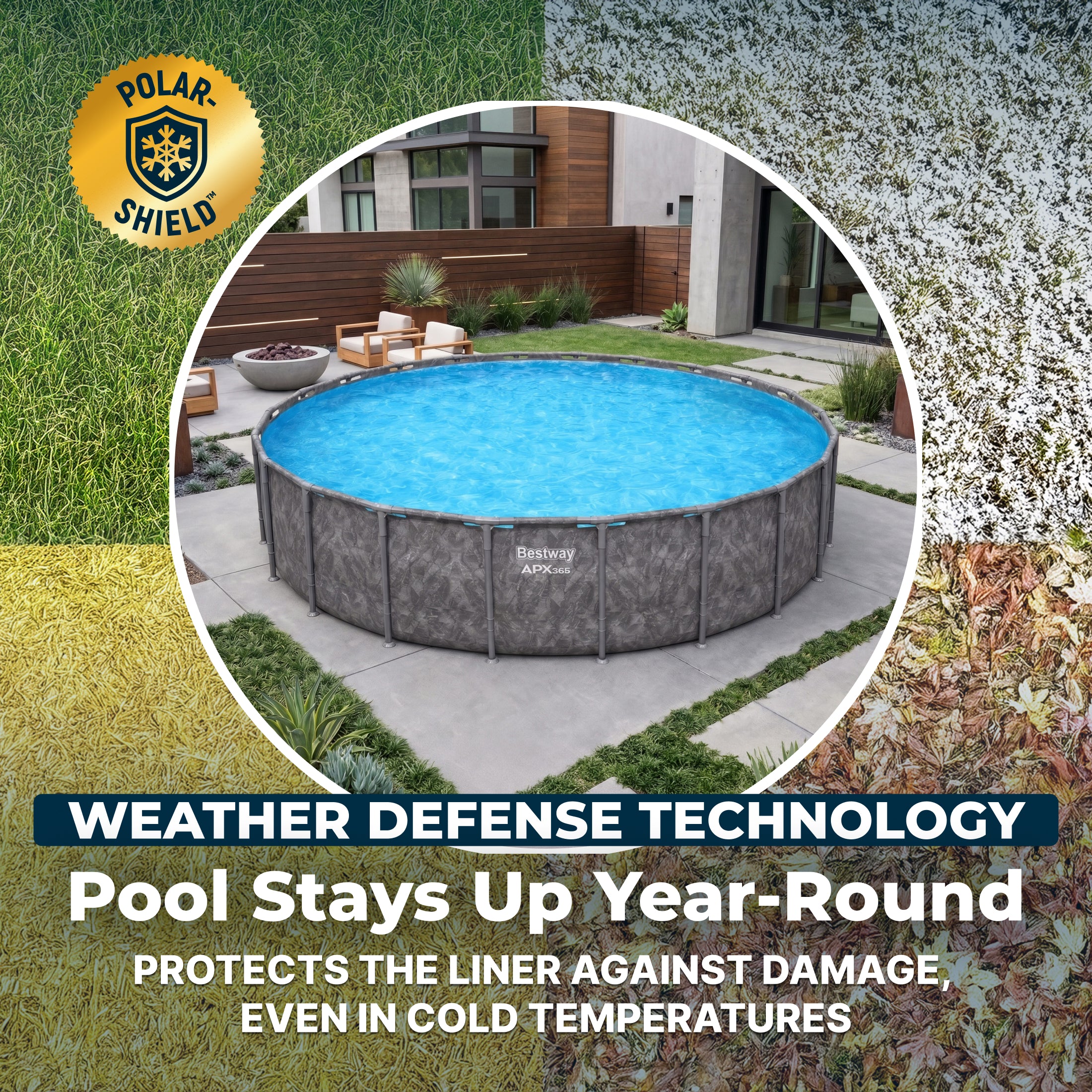 Bestway APX 365 22' x 52" Round Above Ground Pool Set