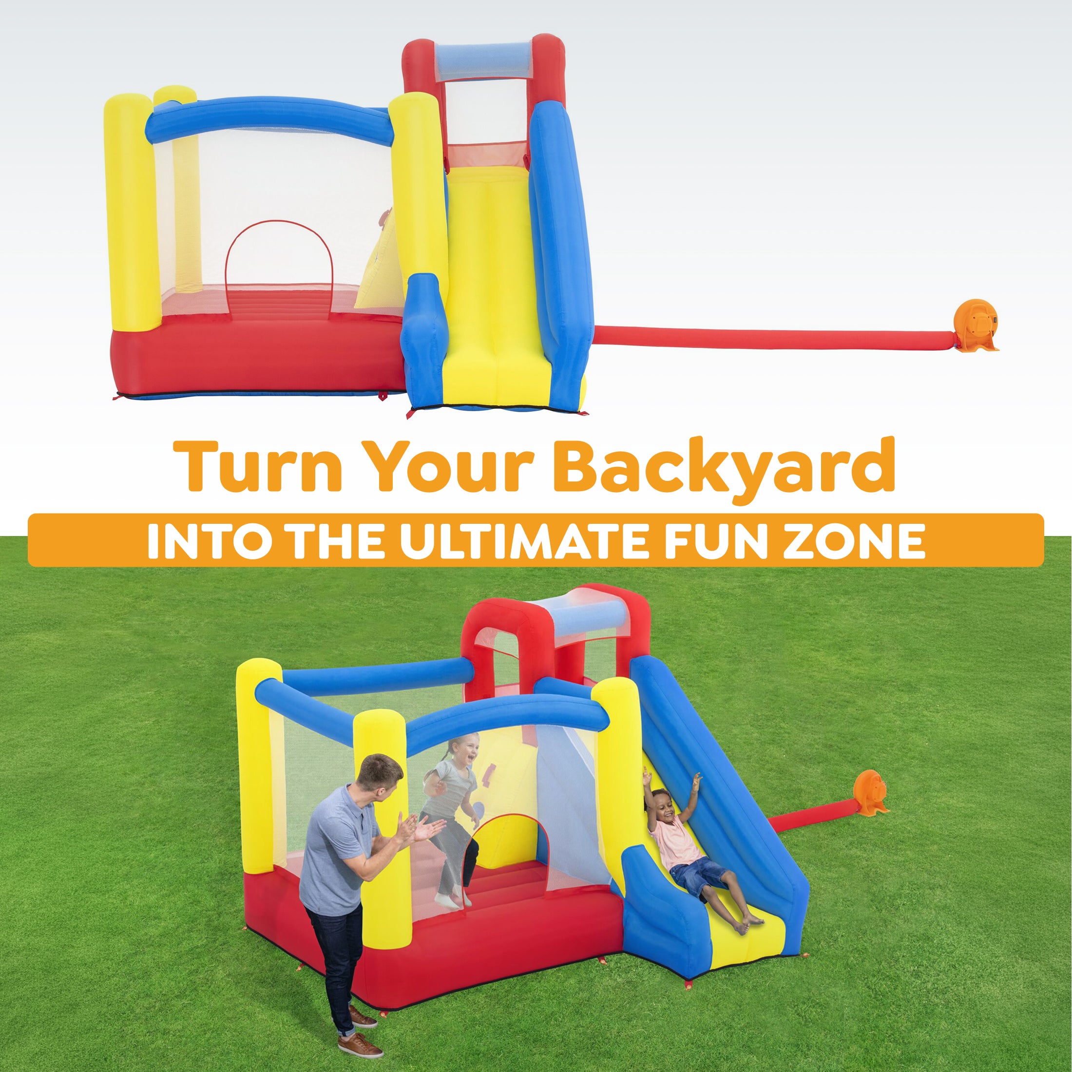 H2OGO! Slidetastic Kids Inflatable Mega Bounce Park