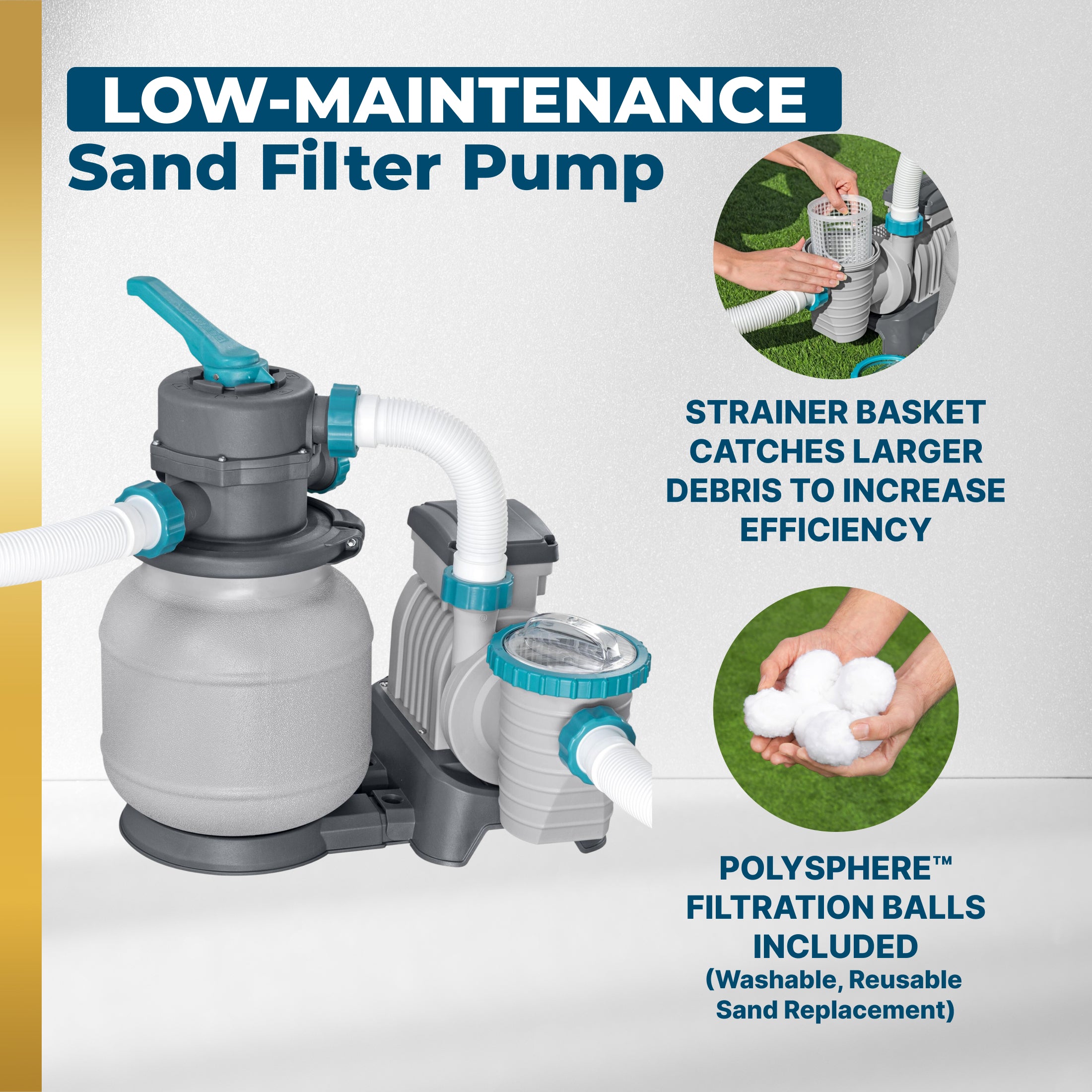 Bestway Hydrium 16' x 52" Round Steel Wall Above Ground Pool Set