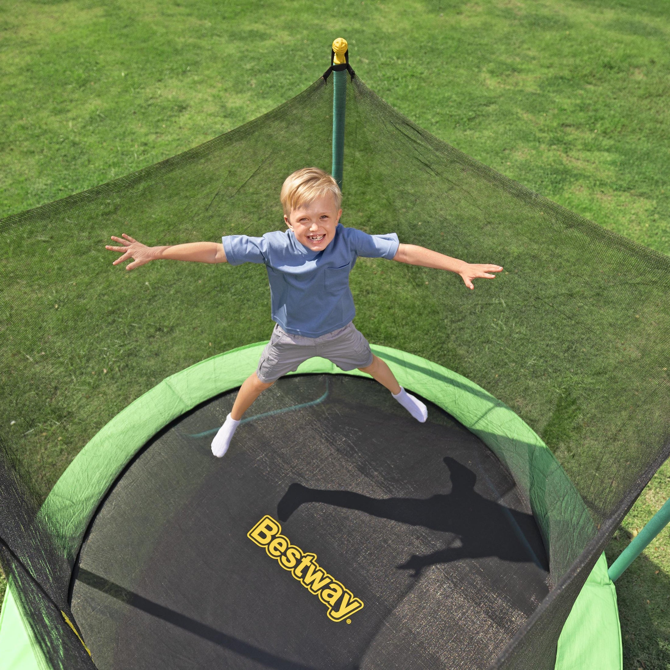 Trampoline d'extérieur Bestway Xtreme Air de 2,4 m (8 pi), filet de sécurité sans espace, acier antirouille, installation rapide