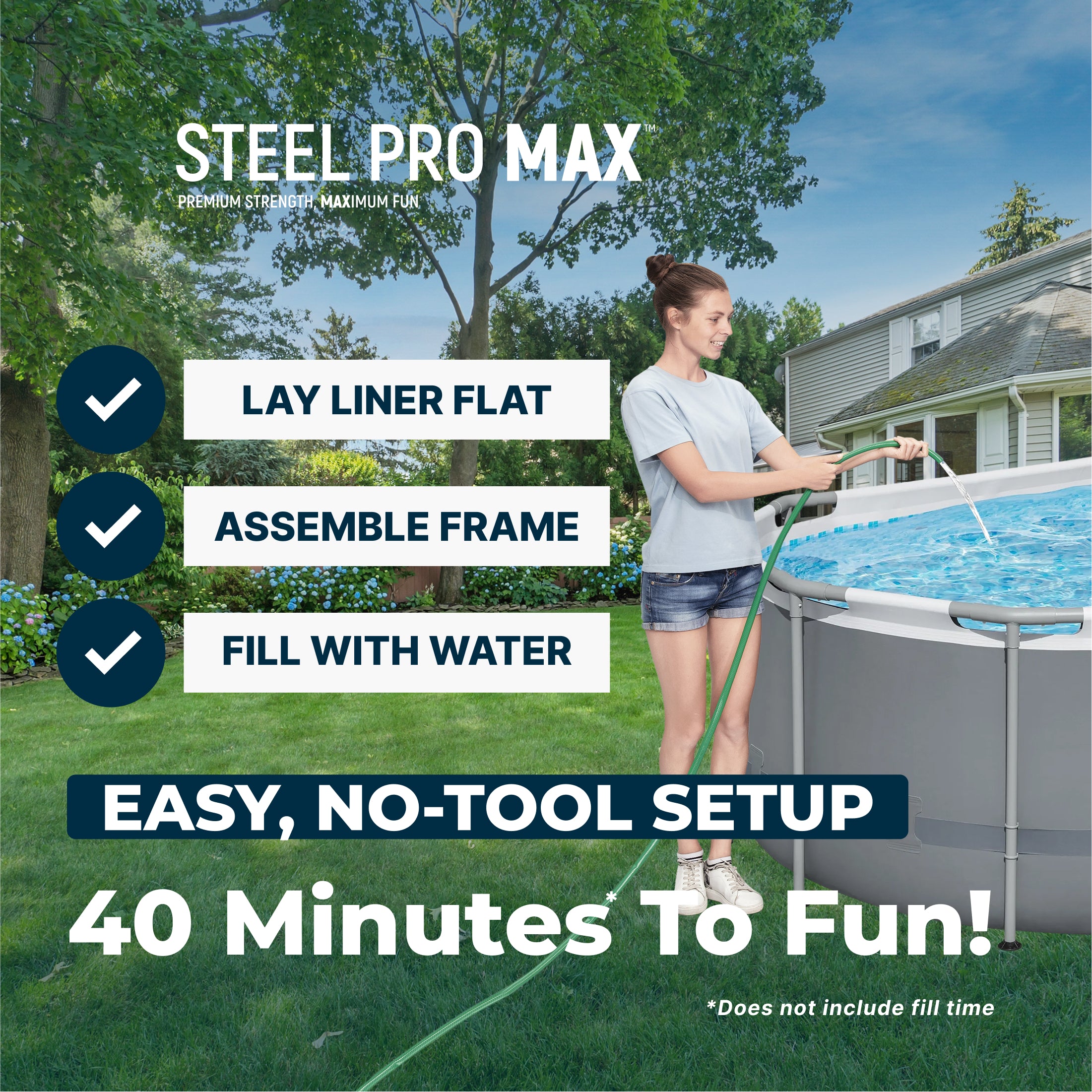 Bestway Steel Pro MAX Above Ground Pool Set 14' x 8'2" x 39.5"