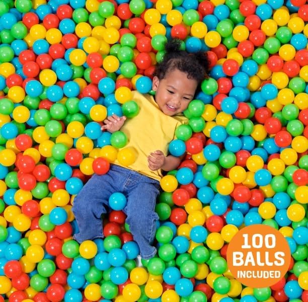 Bestway Splash & Play 100 Balles pour Piscine à Balles, Multicolores, Balles de 5,8 cm, Âge 1+ | Balles de Jeu en Plastique Ultra-Résistant, Utilisation avec ou sans Eau, Matériau Anti-Crevaison, Développement de la Motricité, Coutures Étanches