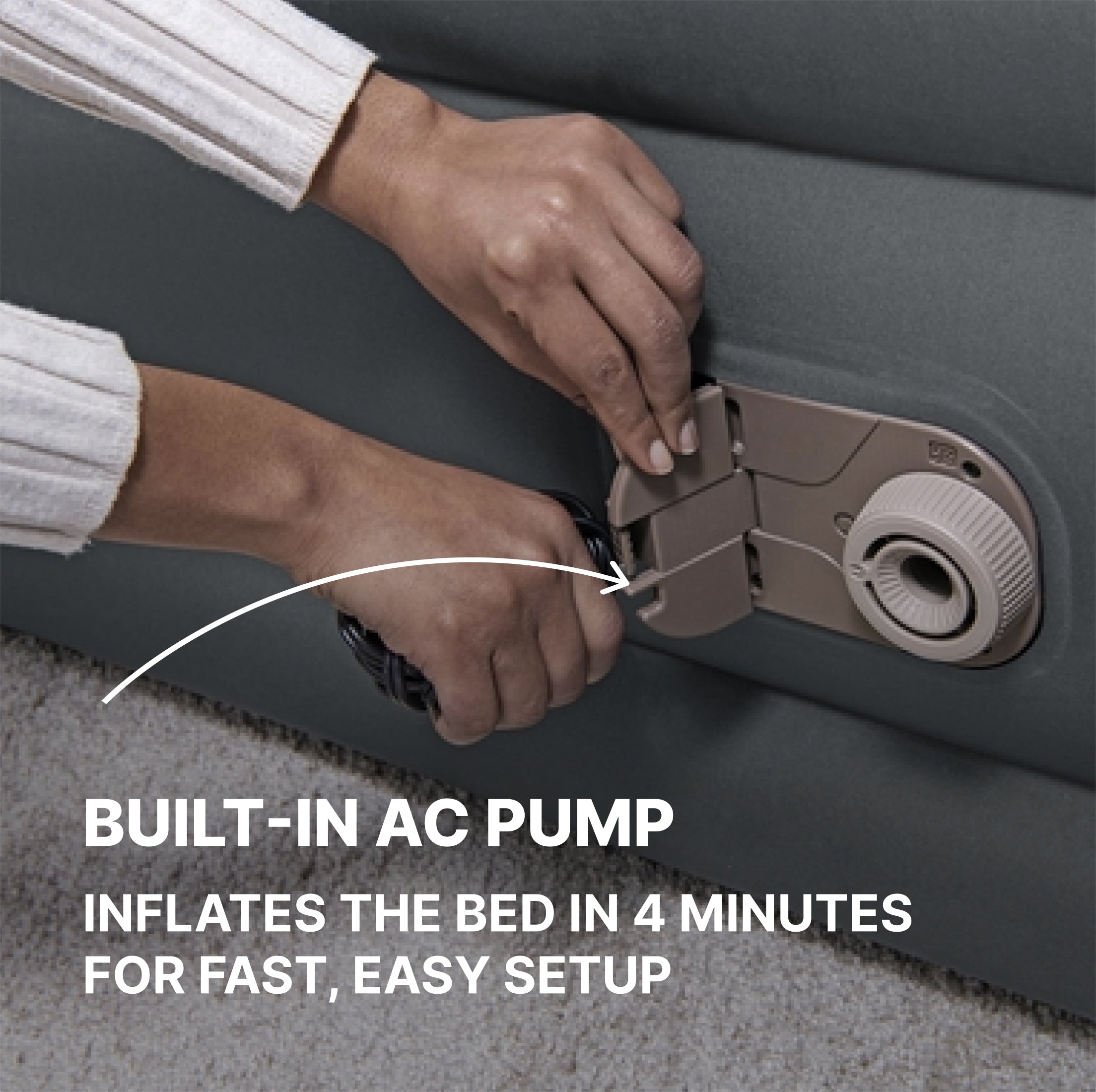 Bestway Tough Guard Air Mattress Twin 18" with Built-in AC Pump