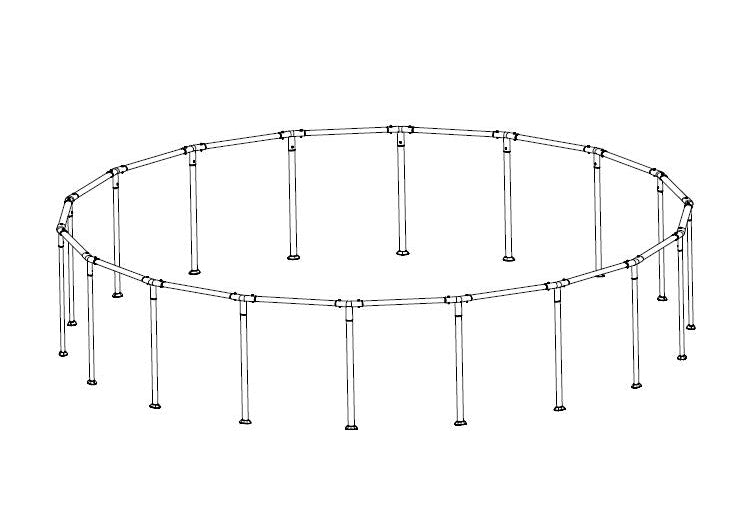 Coleman Power Steel Above Ground Round Pool Frame Half Set Replacement, Brown