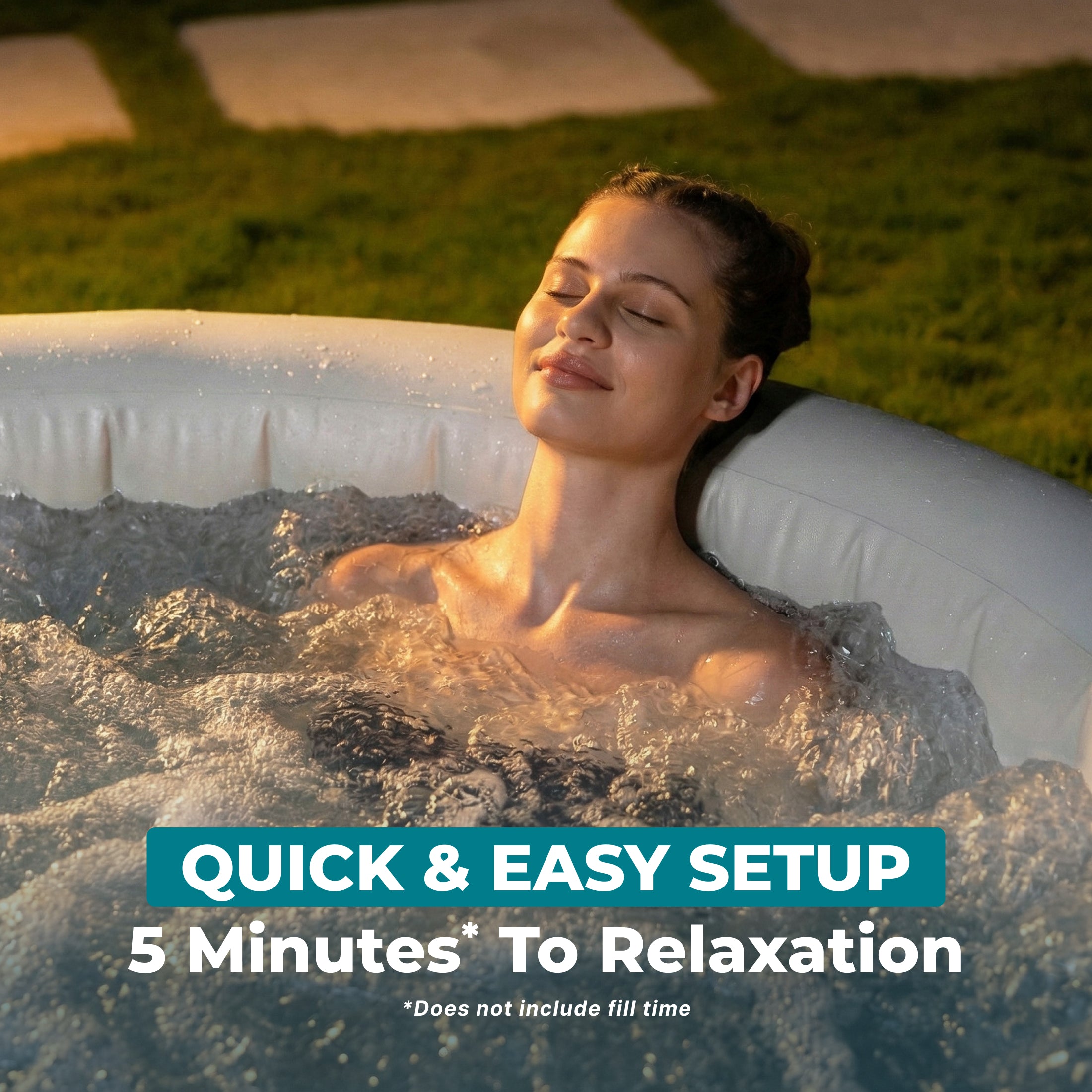 SaluSpa Hot Springs Energy-Efficient AirJet 2-4 Person Inflatable Hot Tub