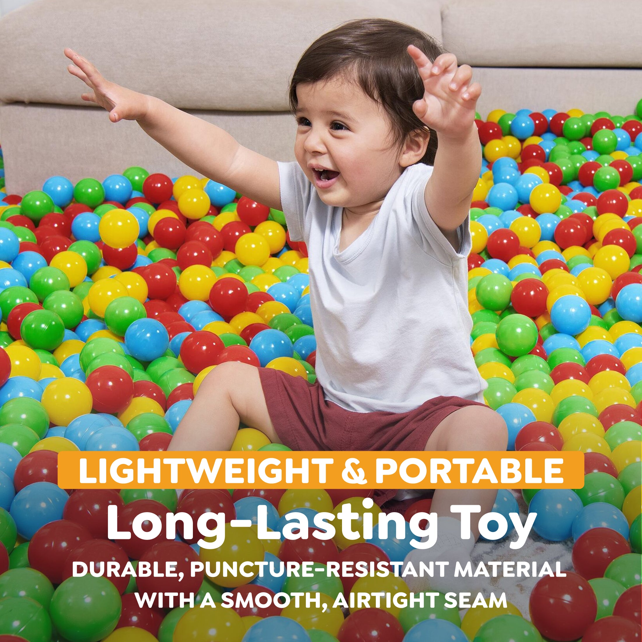 Bestway Splash & Play Lot de 250 balles pour piscine à balles, multicolore, 5,8 cm, à partir de 1 an | Balles de jeu en plastique robuste, utilisables avec ou sans eau, matériau résistant à la perforation, développement de la motricité, couture hermétique
