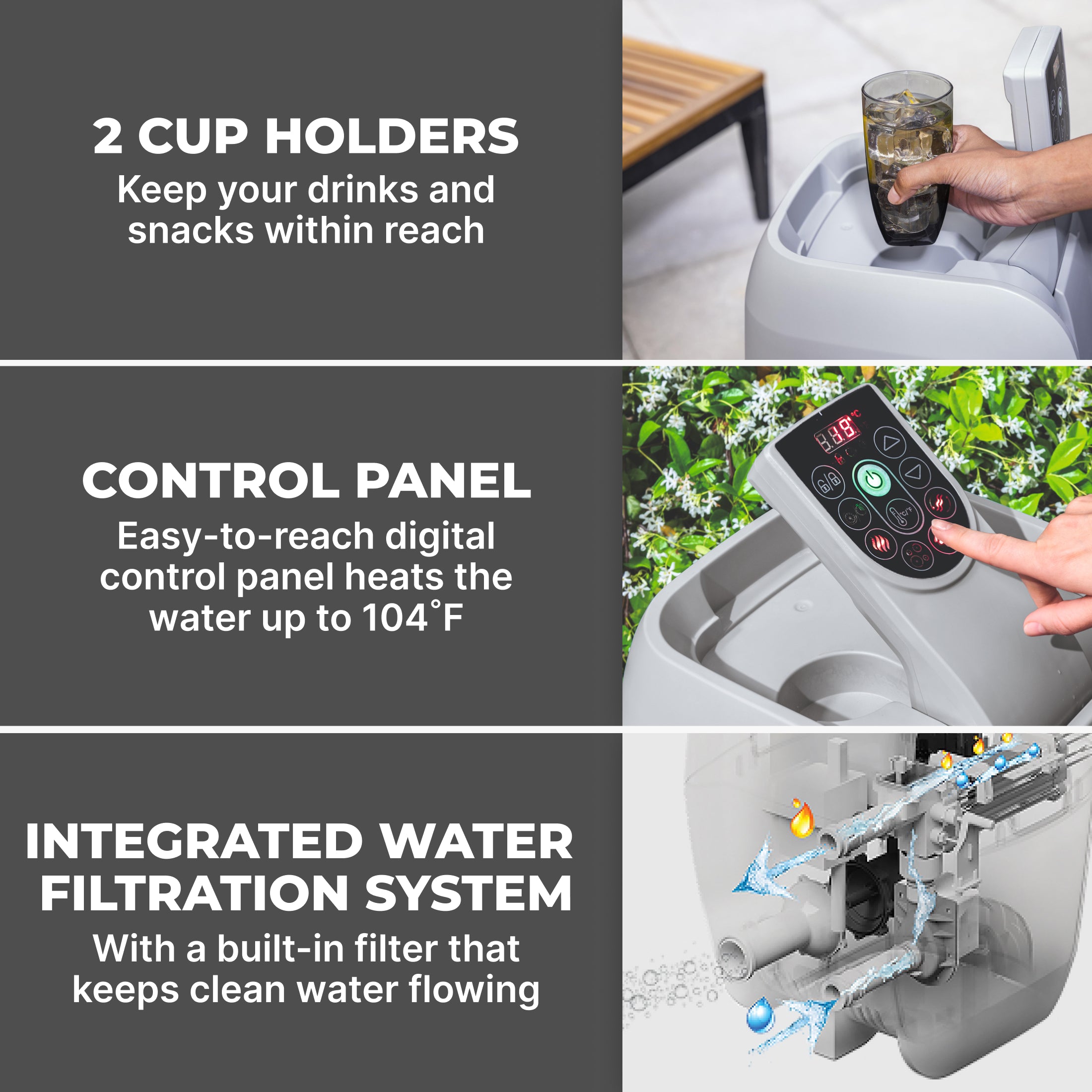 Pompe de chauffage intelligente pour spa SaluSpa AirJet avec commande par application