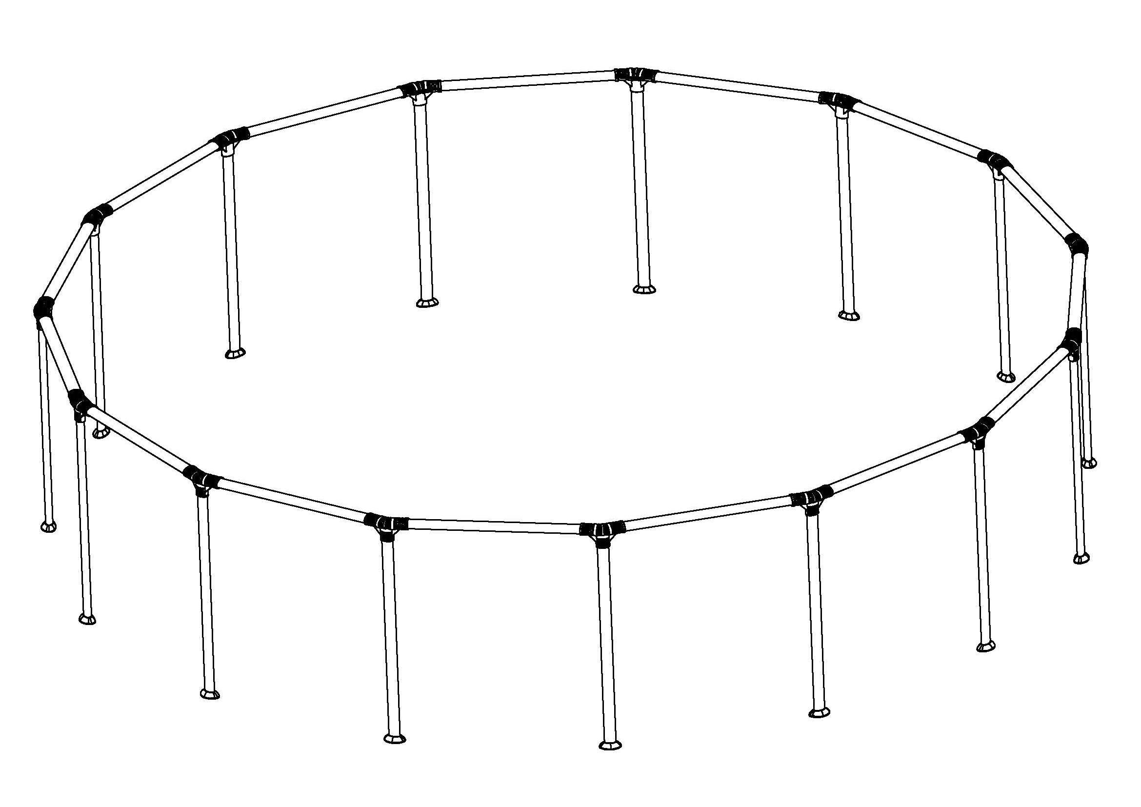 15' x 42" Above Ground Pool Frame (1 of 2)