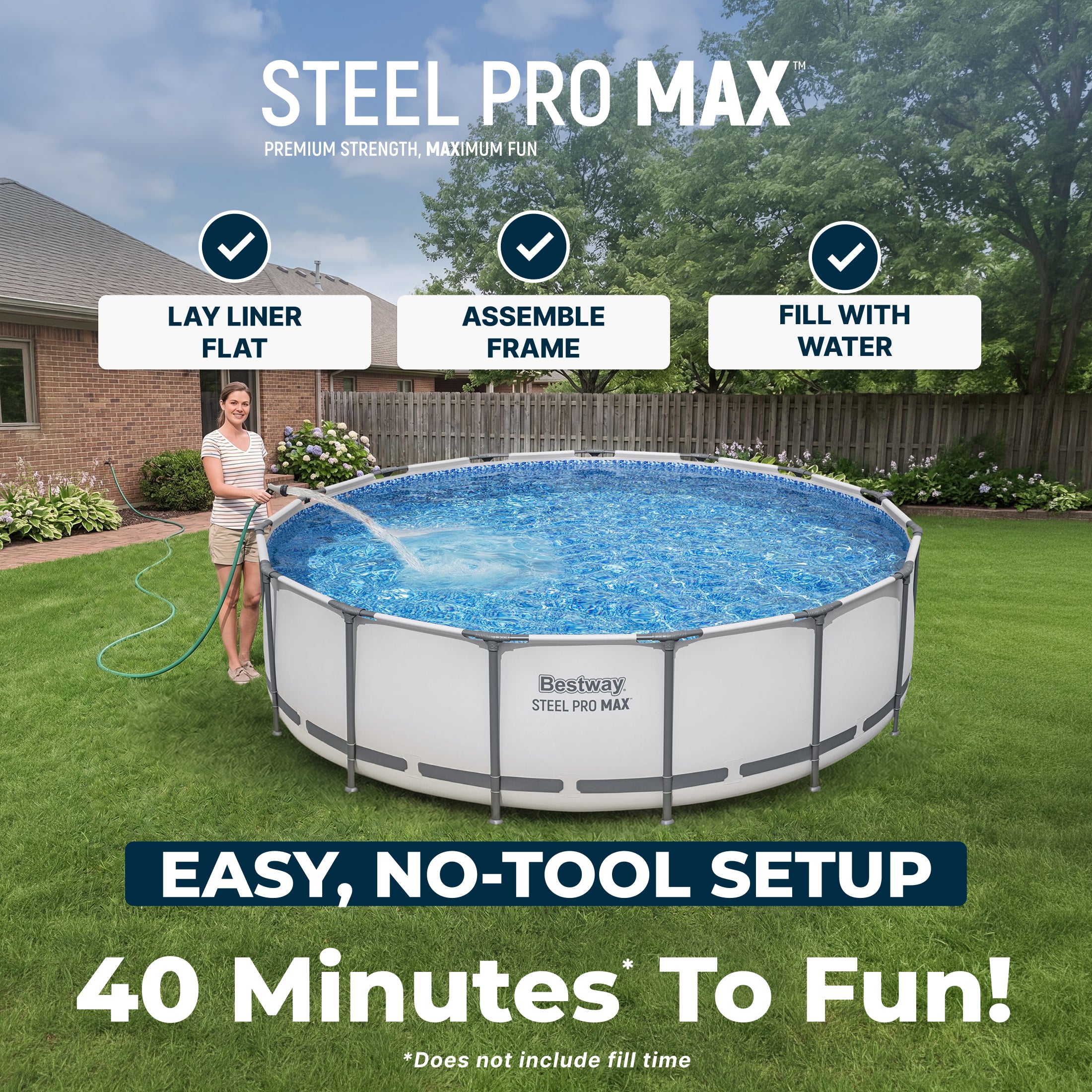 Bestway Steel Pro MAX Above Ground Pool Set 15' x 42"