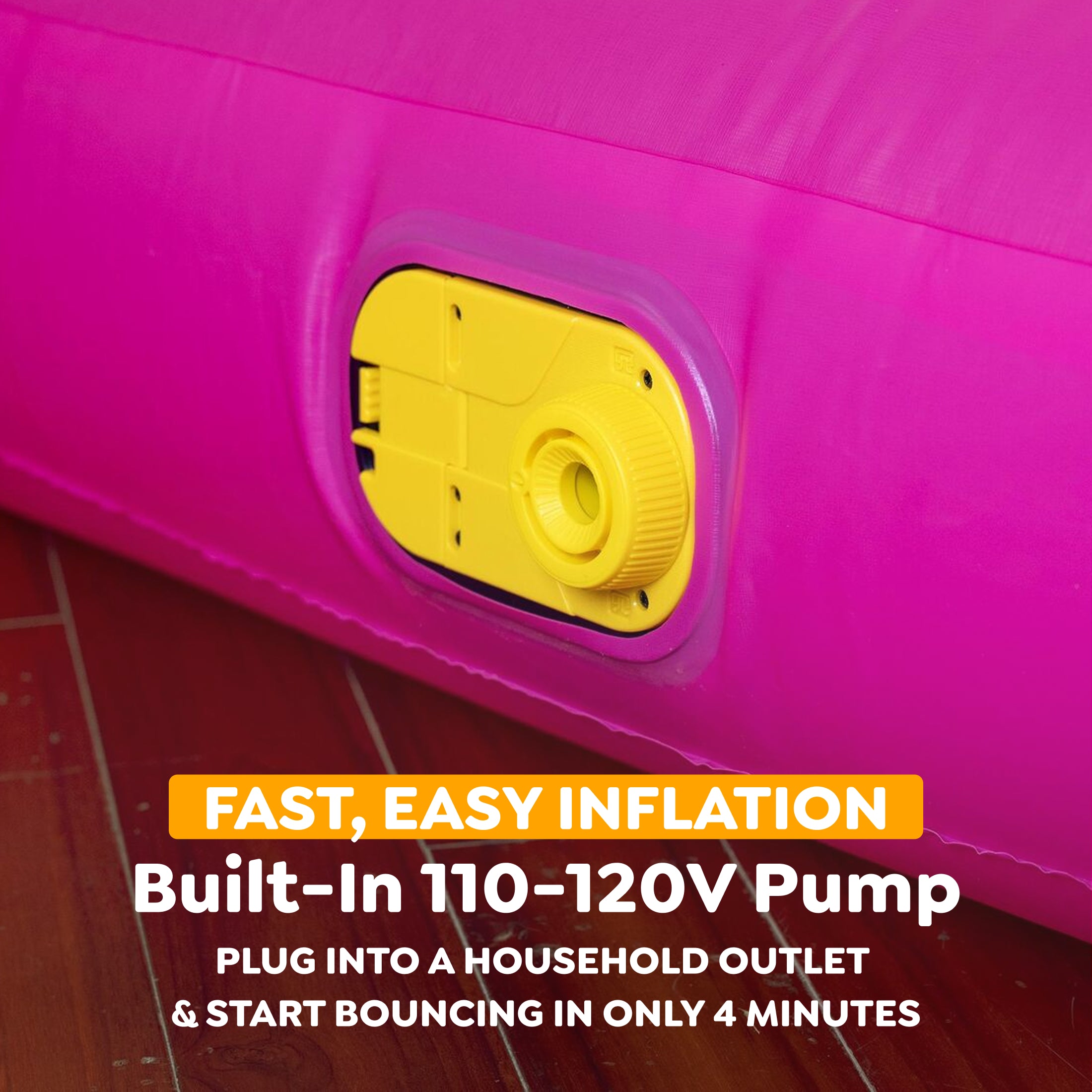 Fisher-Price Bouncesational Bounce House with Built-in Pump, Pink