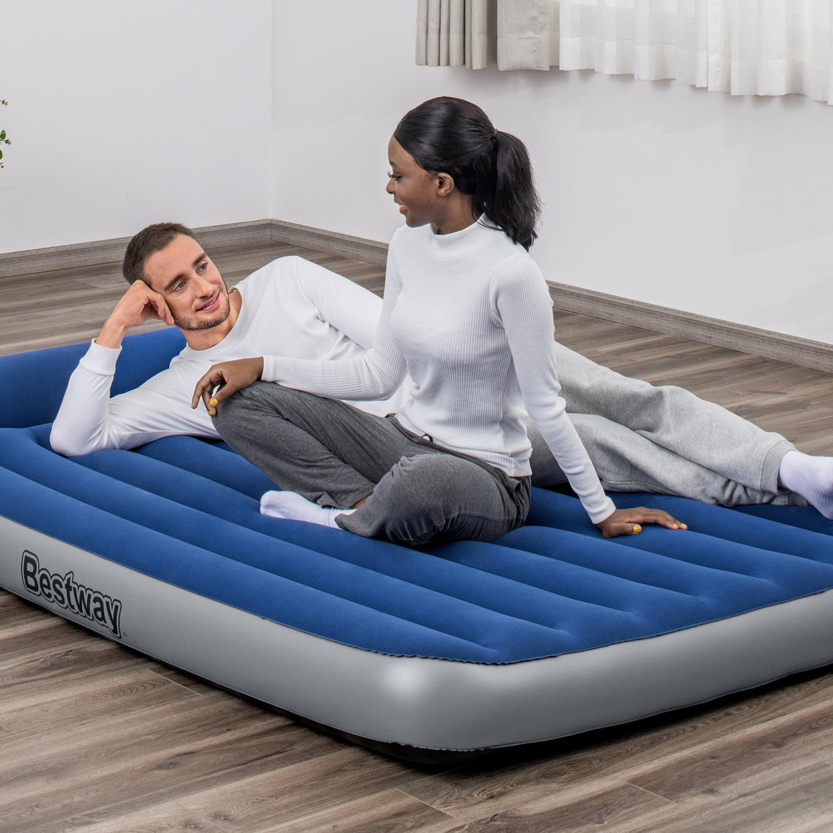 Bestway Tritech Air Mattress Queen 12” with Built-in AC Pump