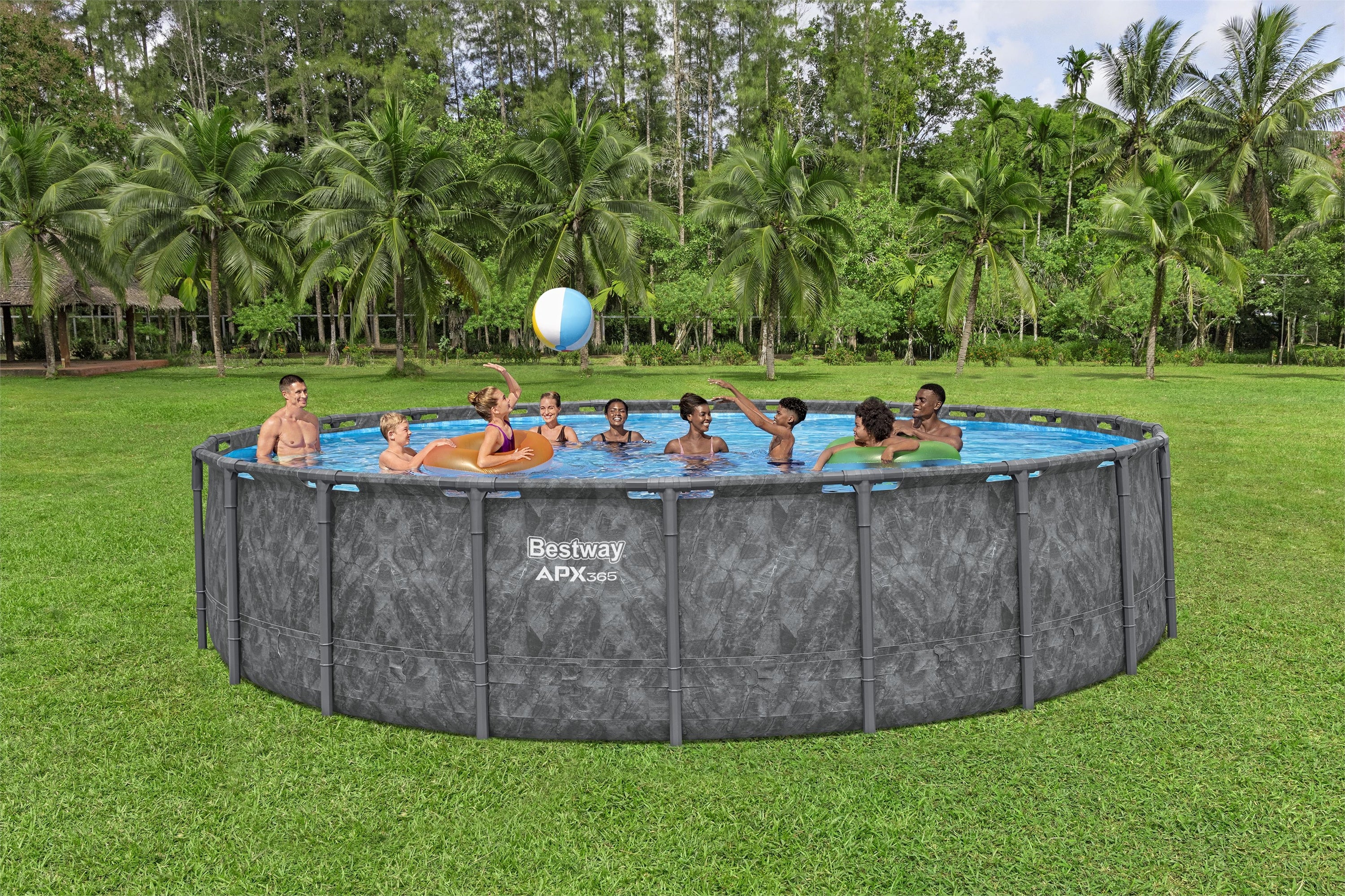 Bestway APX 365 22' x 52" Round Above Ground Pool Set