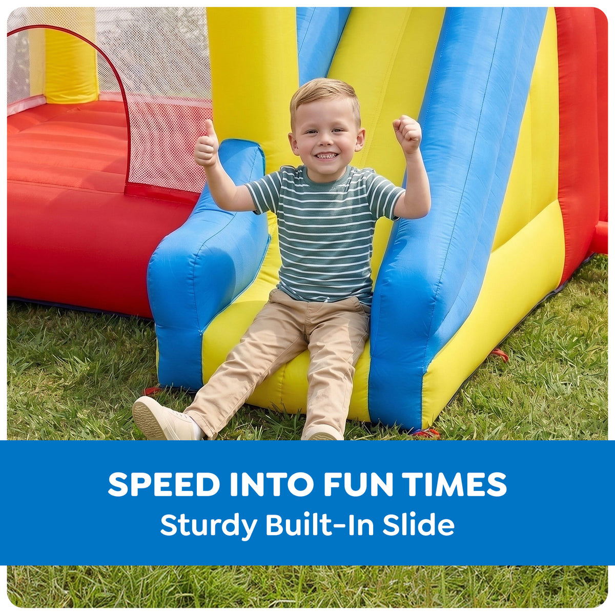H2OGO! Parque de Juegos Inflable Gigante Mega Bounce Slidetastic para Niños